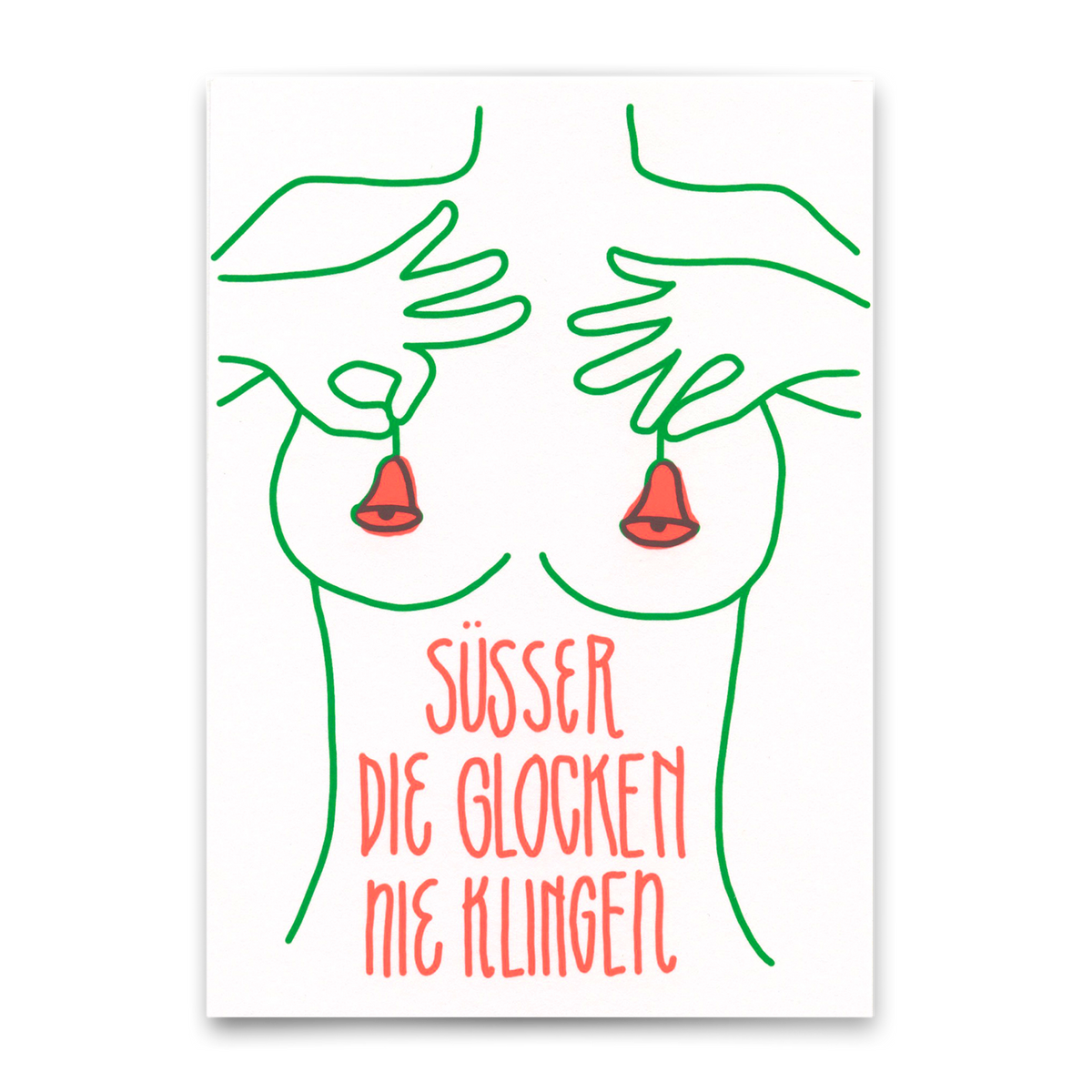 Postkarte "Süßer die..." | Lustige Karte mit Spruch zu Weihnachten