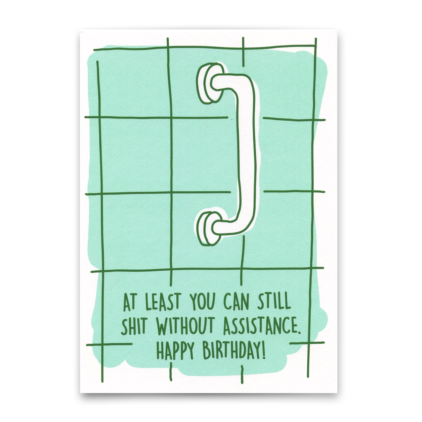 Postkarte "Shit assistance" | Lustige Karte mit Spruch zum Geburtstag