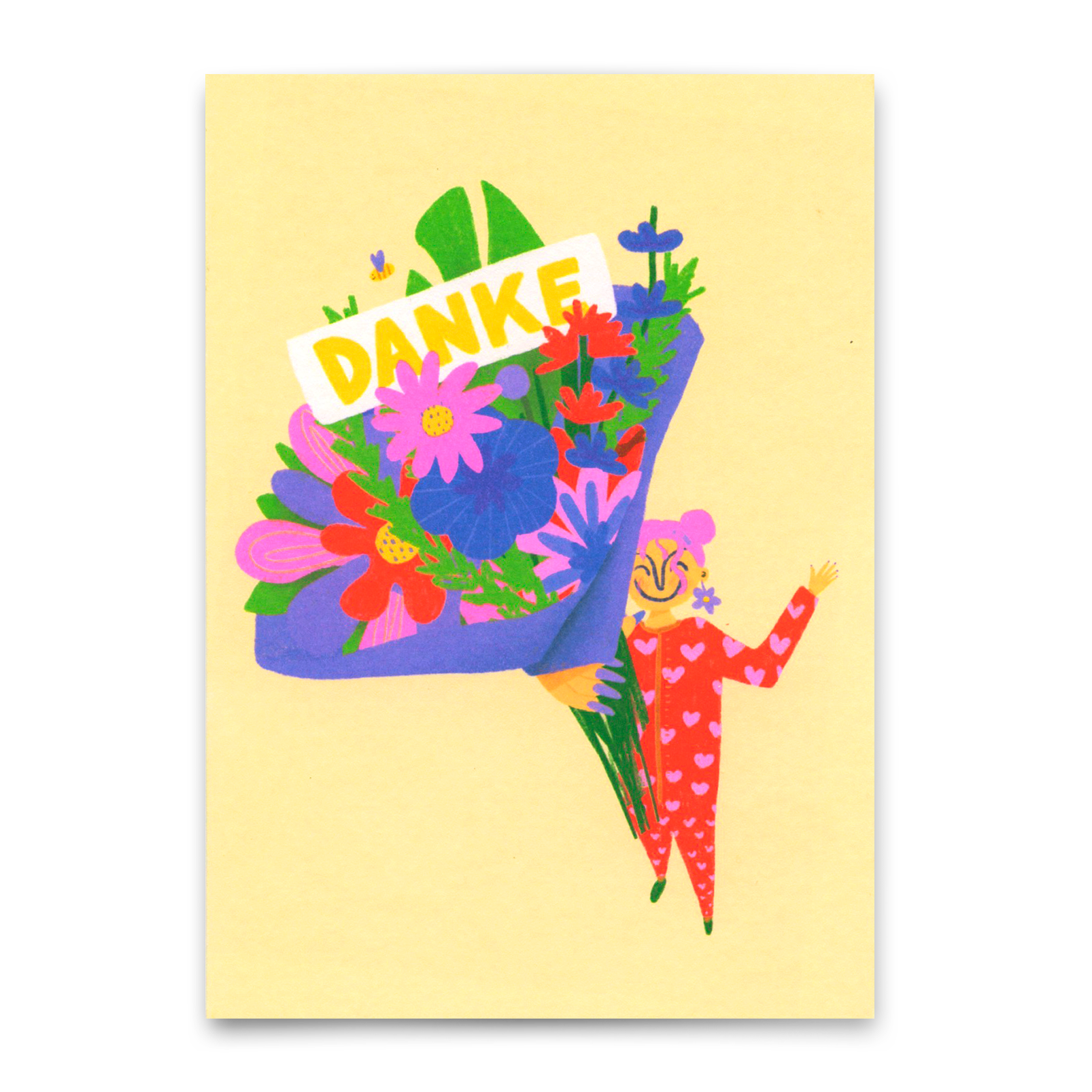 Postkarte "Danke Bouqet" | Schöne Karte zum Dankesagen