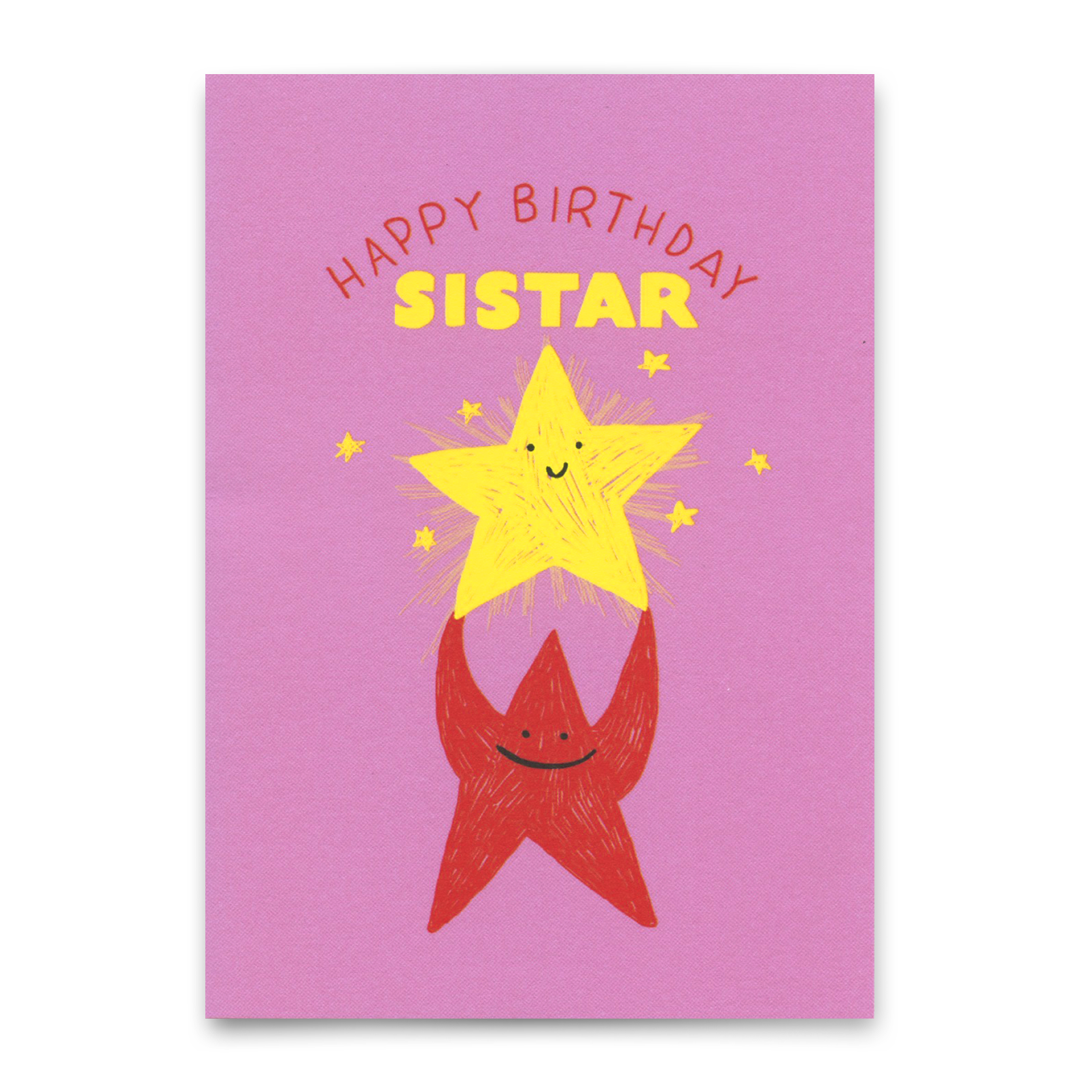 Postkarte "Happy Birthday, sistar" | Schöne Karte zum Geburtstag