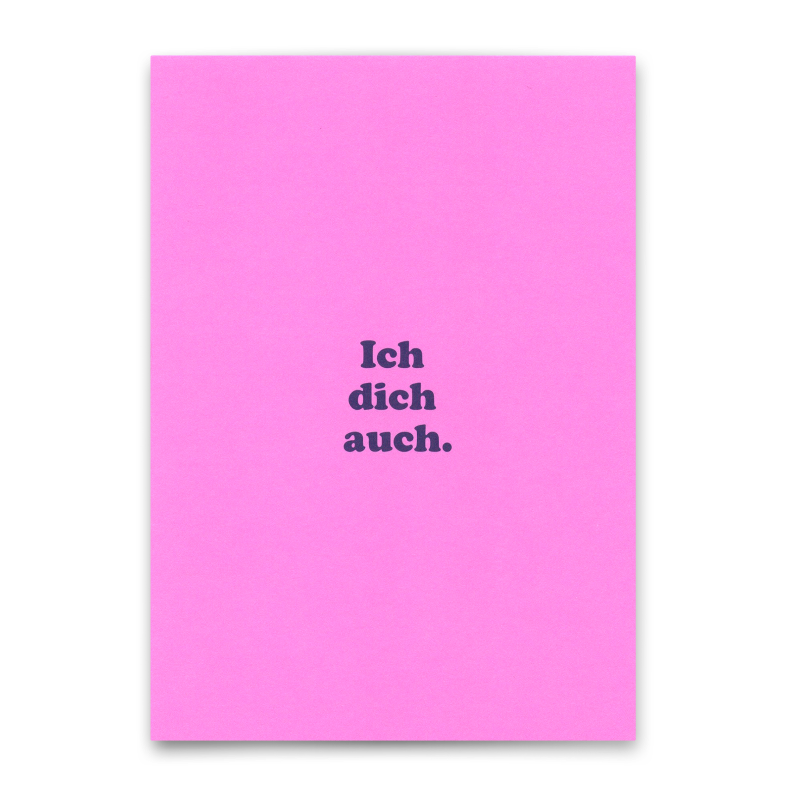 Postkarte "Ich dich auch" | Schöne Karte für Verliebte