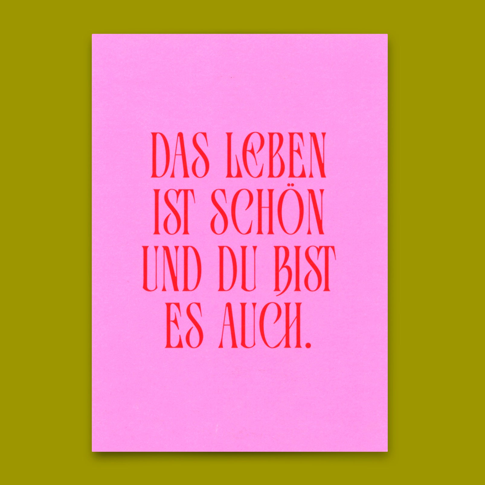 Postkarte "Das Leben ist schön" | Besondere Karte für jeden Anlass