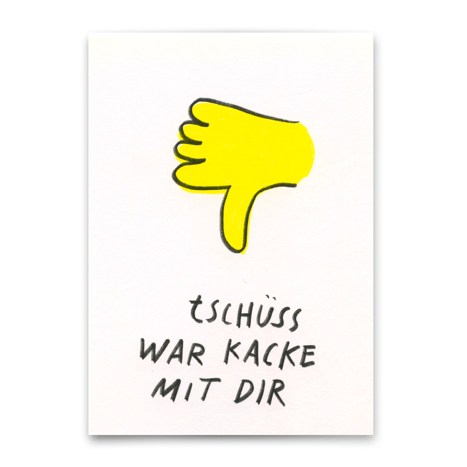 Postkarte "War Kacke mit dir" | Lustige Karte zum Abschied