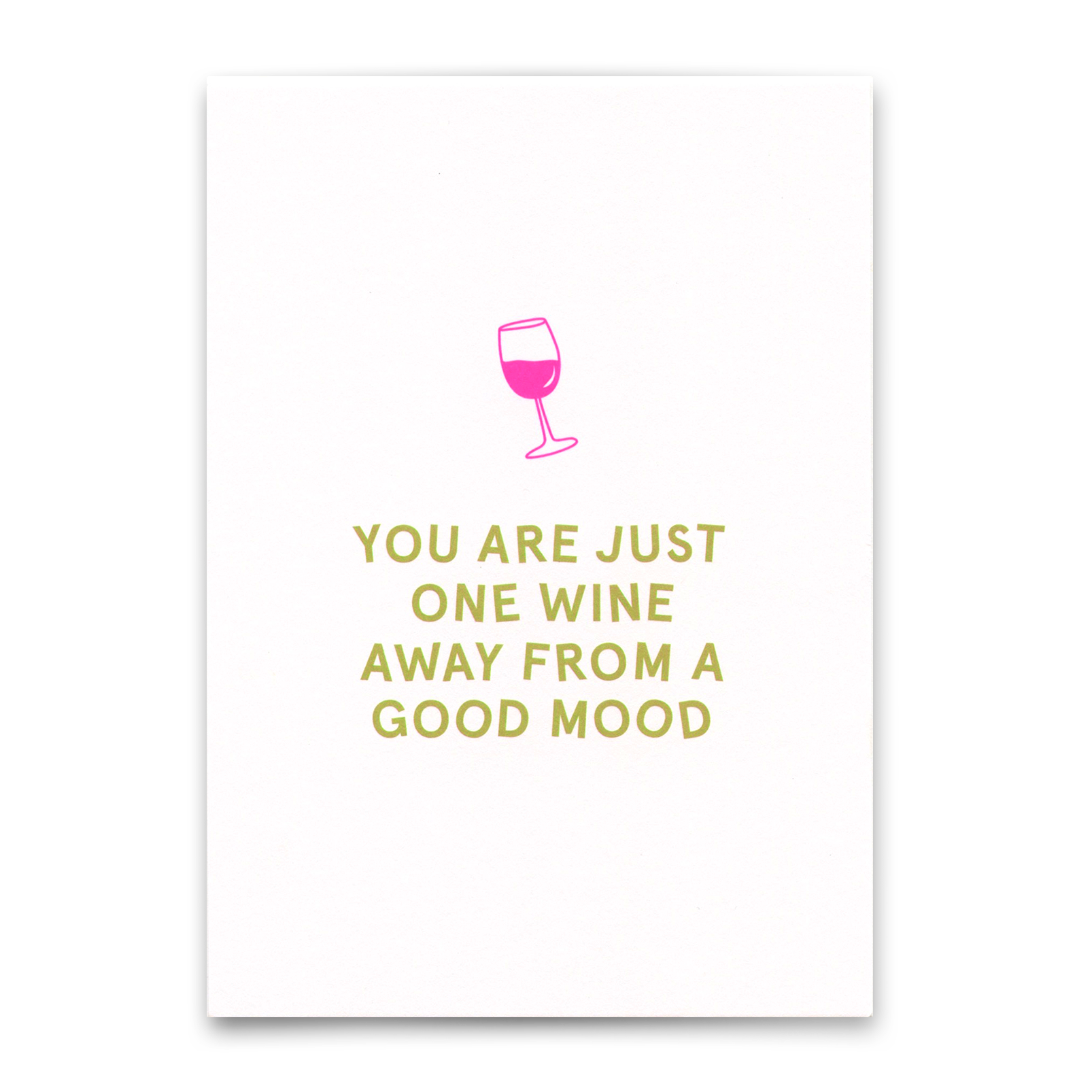 Postkarte "One wine away" | Lustige Karte mit Spruch für jeden Anlass