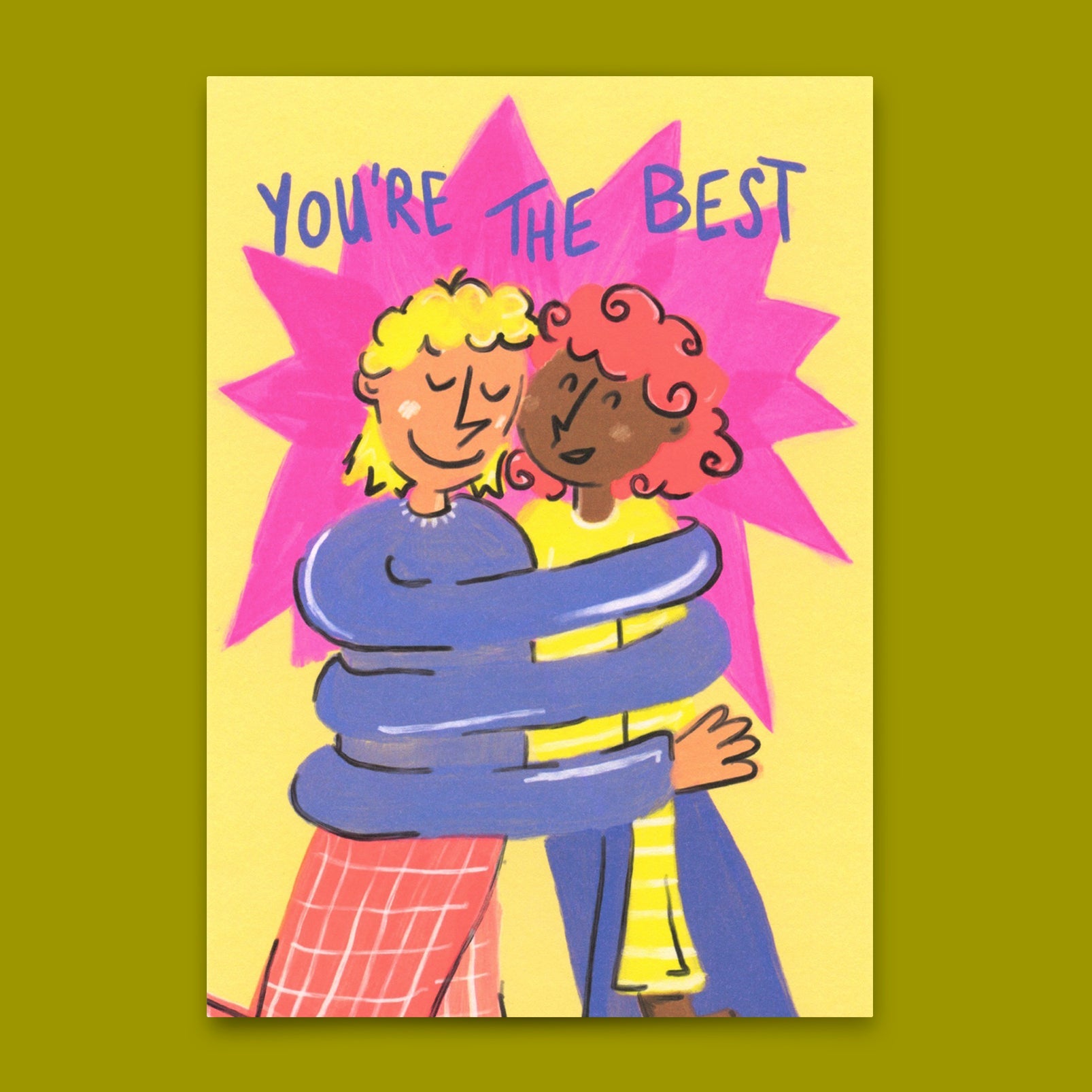 Postkarte "You´re the best" | Schöne Karte für jeden Anlass
