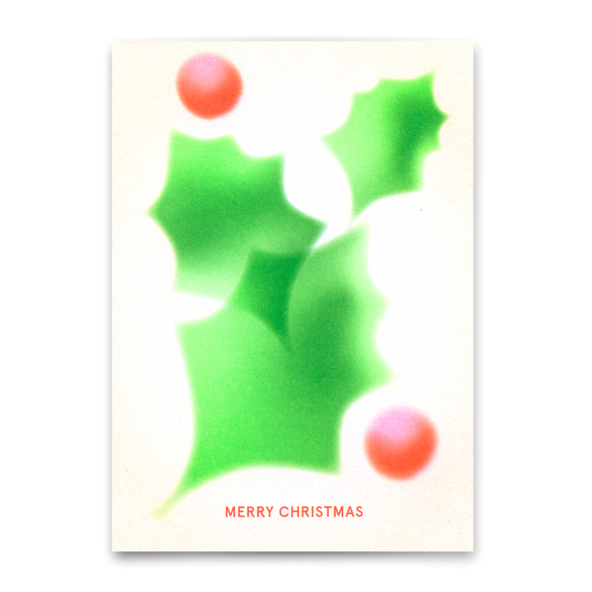 Postkarte "Merry Christmas Ilex" | Schöne Karte zu Weihnachten