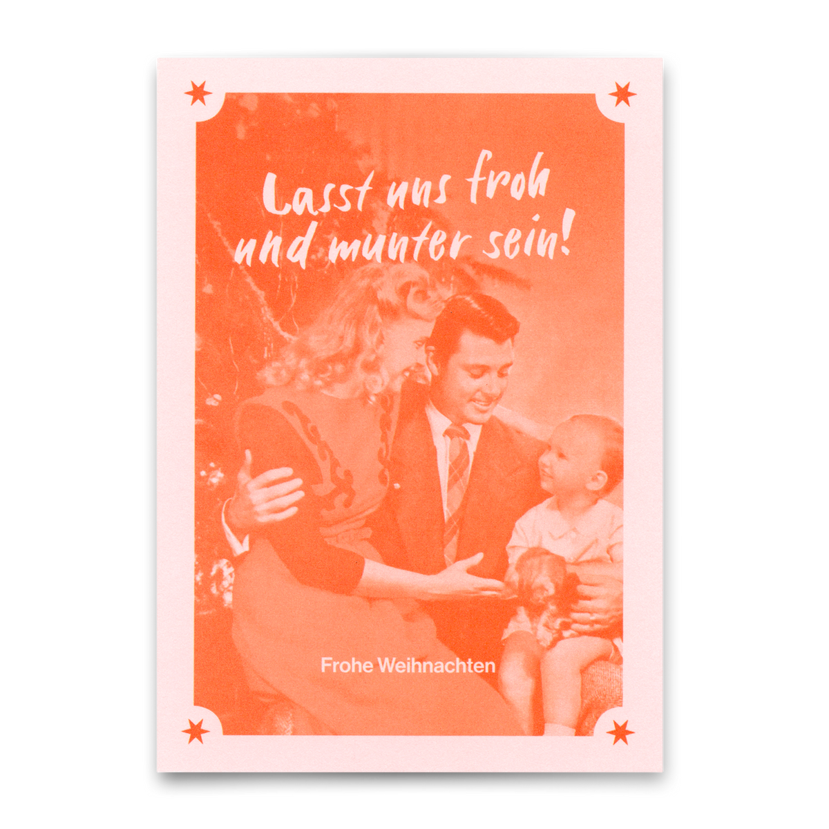 Postkarte "Froh und munter" | Schöne Karte zu Weihnachten