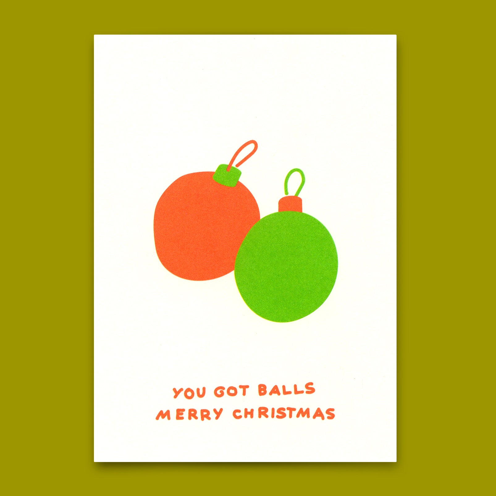 Postkarte "Christmasballs" | Lustige Karte zu Weihnachten