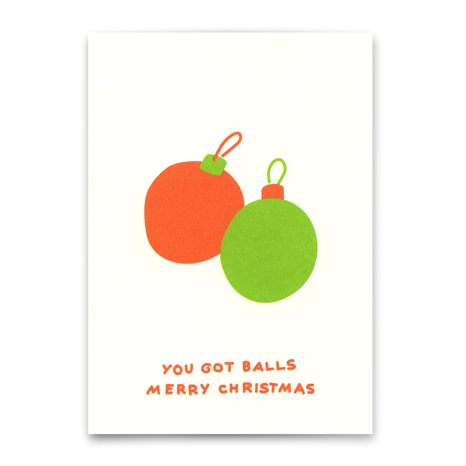 Postkarte "Christmasballs" | Lustige Karte zu Weihnachten