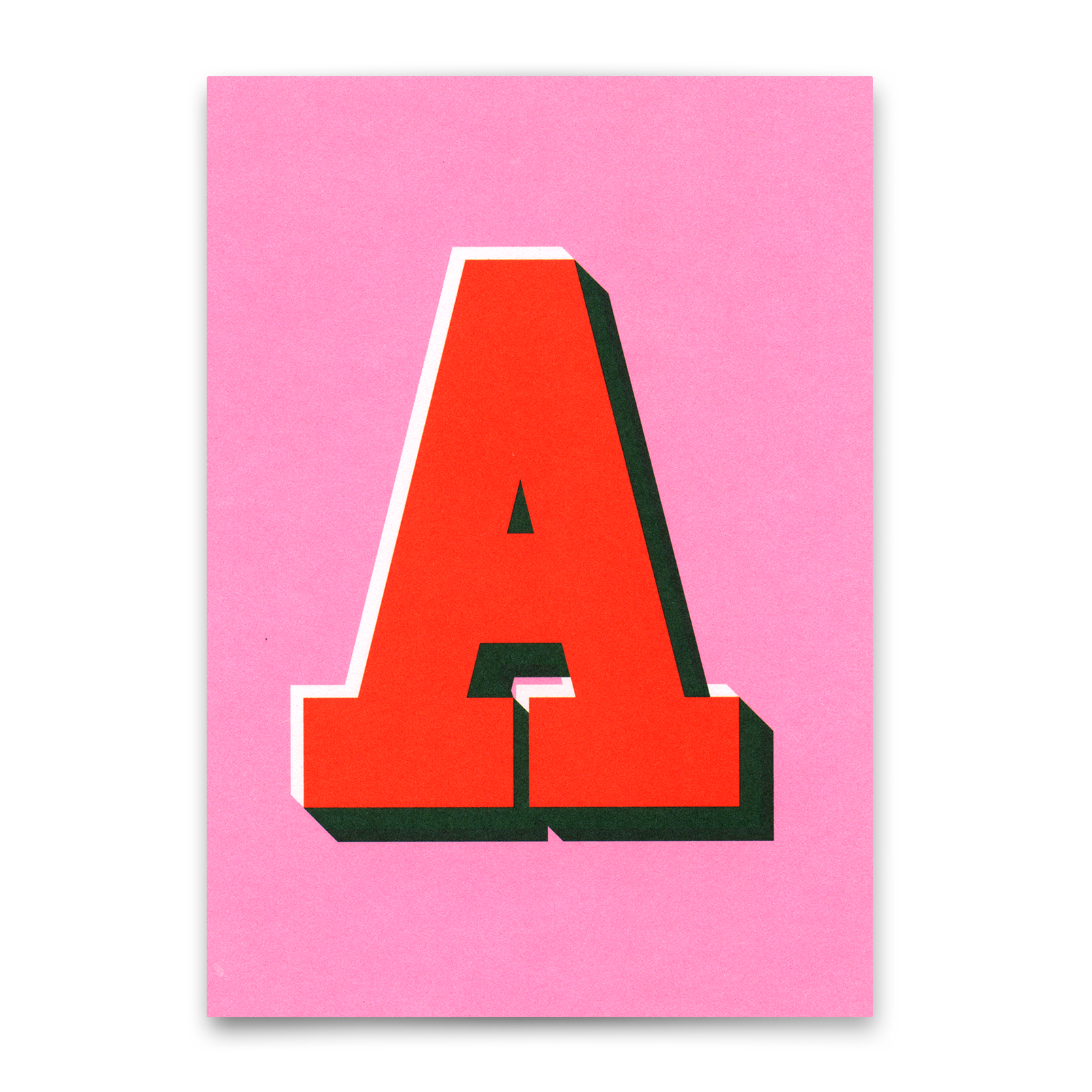 Monogrammkarte "A" | Coole Buchstaben Postkarte