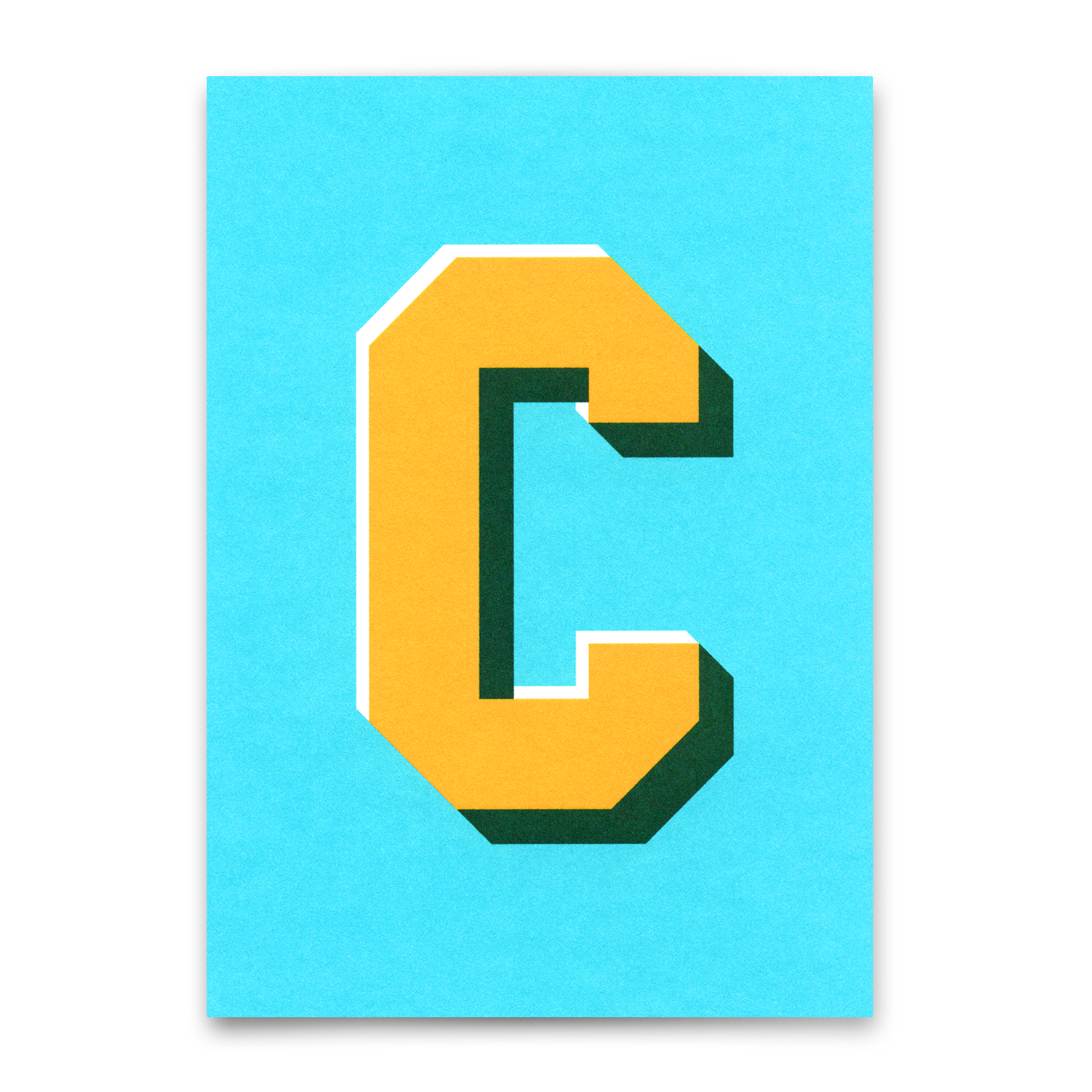 Monogrammkarte "C" | Coole Buchstaben Postkarte