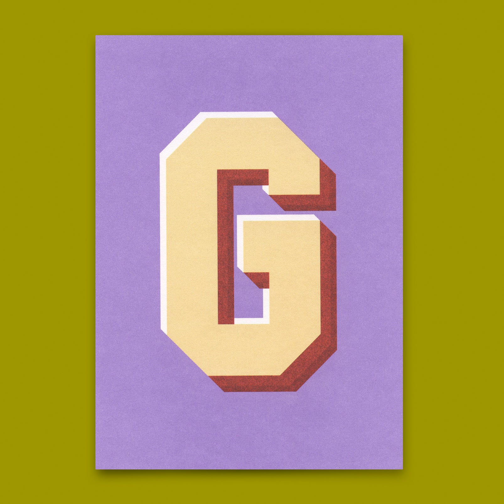 Monogrammkarte "G" | Coole Buchstaben Postkarte