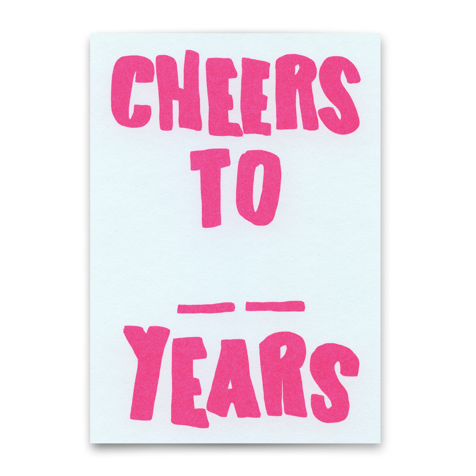 Postkarte "Cheers to X years" | Lustige Karte zum Geburtstag