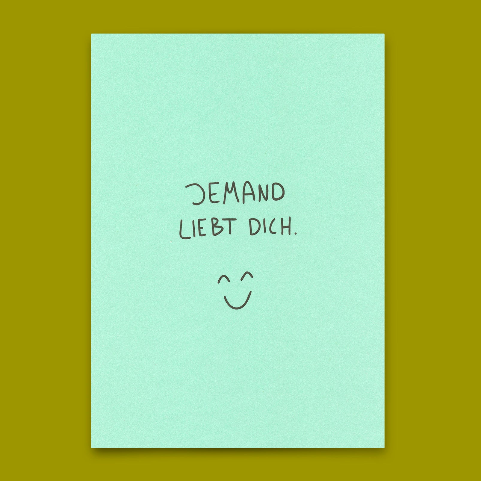 Postkarte "Jemand liebt dich" | Schöne Karte mit Spruch