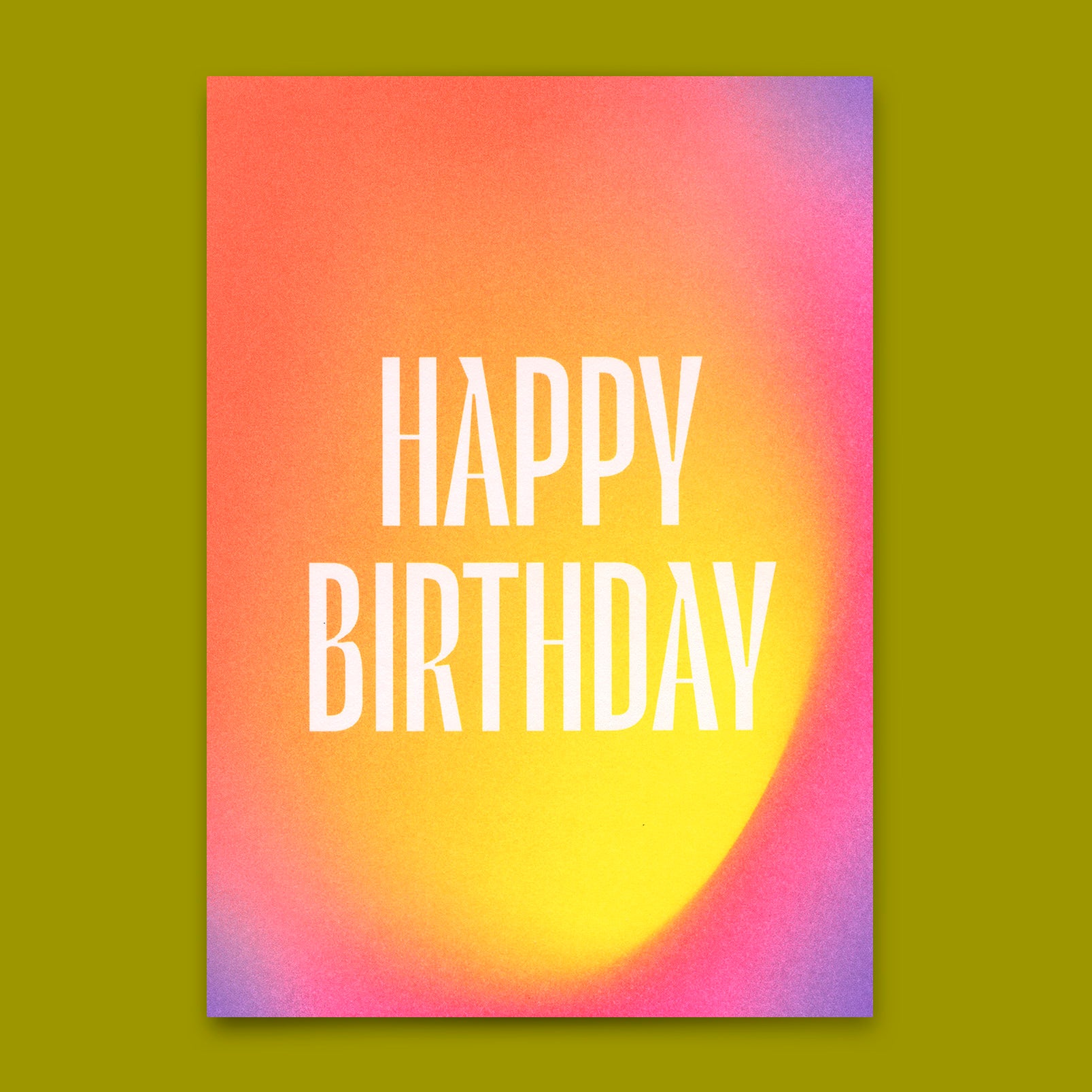 Postkarte "Happy Birthday Gradient" | Schöne Karte zum Geburtstag