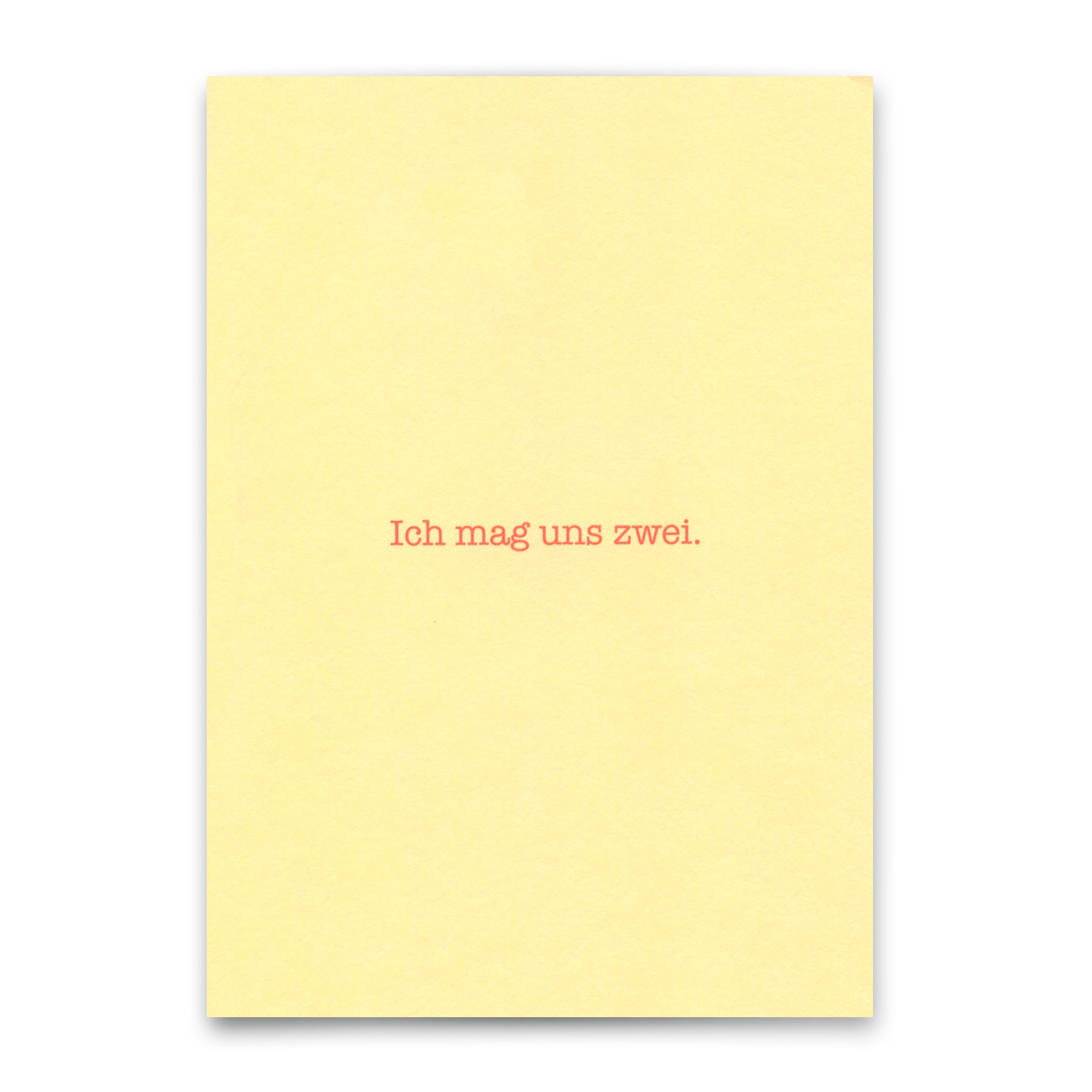 Postkarte "Ich mag uns zwei" | Lustige Karte für Verliebte