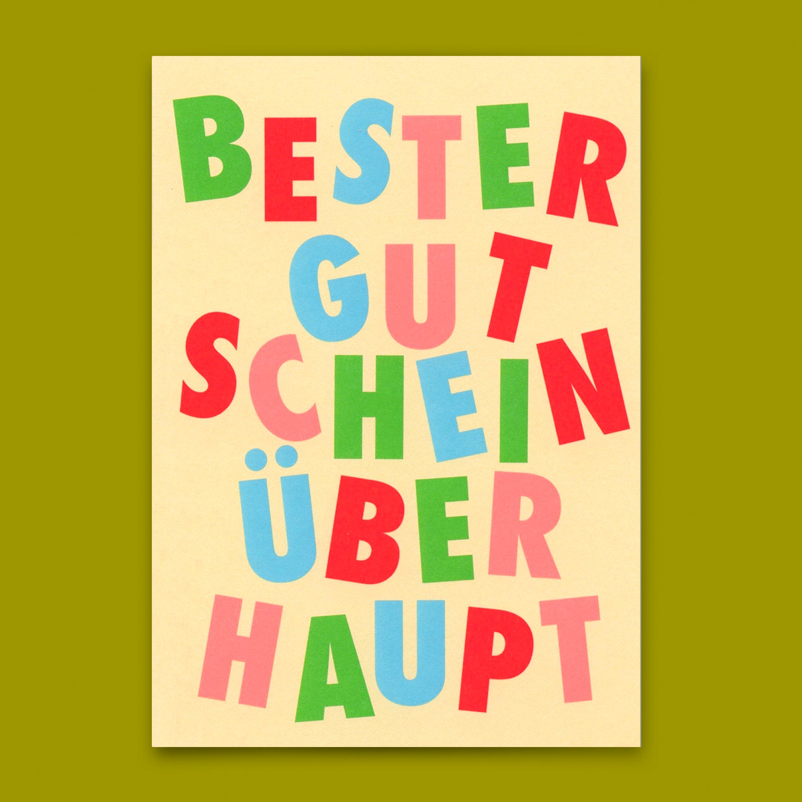 Postkarte "Bester Gutschein überhaupt" | Lustige Gutschein-Karte