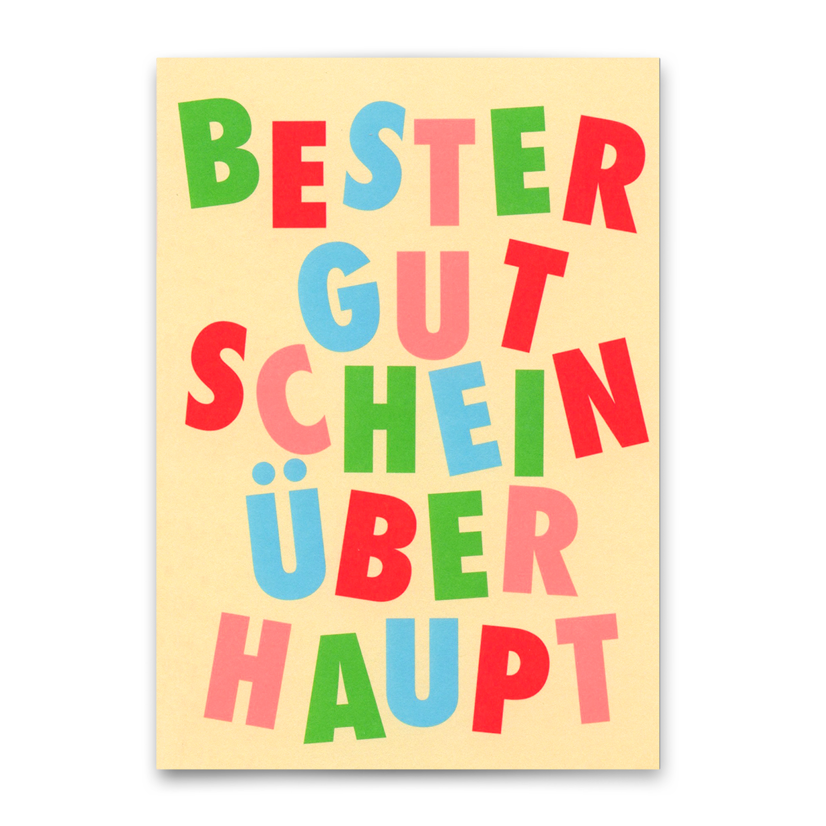 Postkarte "Bester Gutschein überhaupt" | Lustige Gutschein-Karte