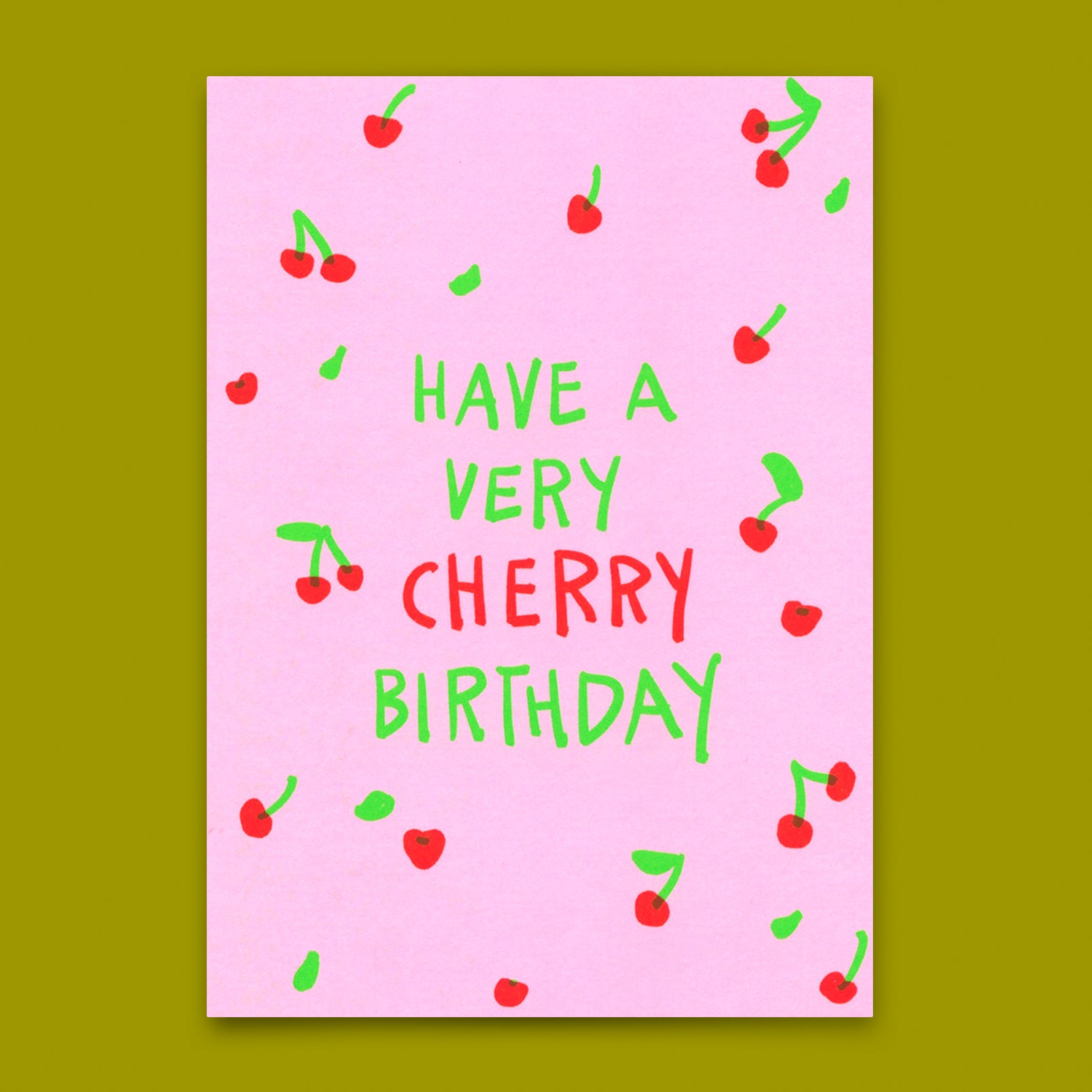 Postkarte "Very cherry birthday" | Coole Karte zum Geburtstag
