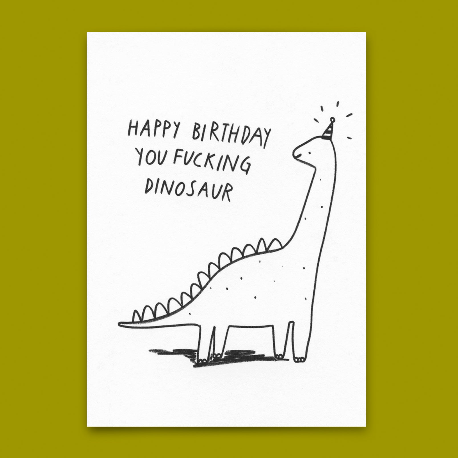 Postkarte "Fucking dinosaur" | Lustige Karte zum Geburtstag