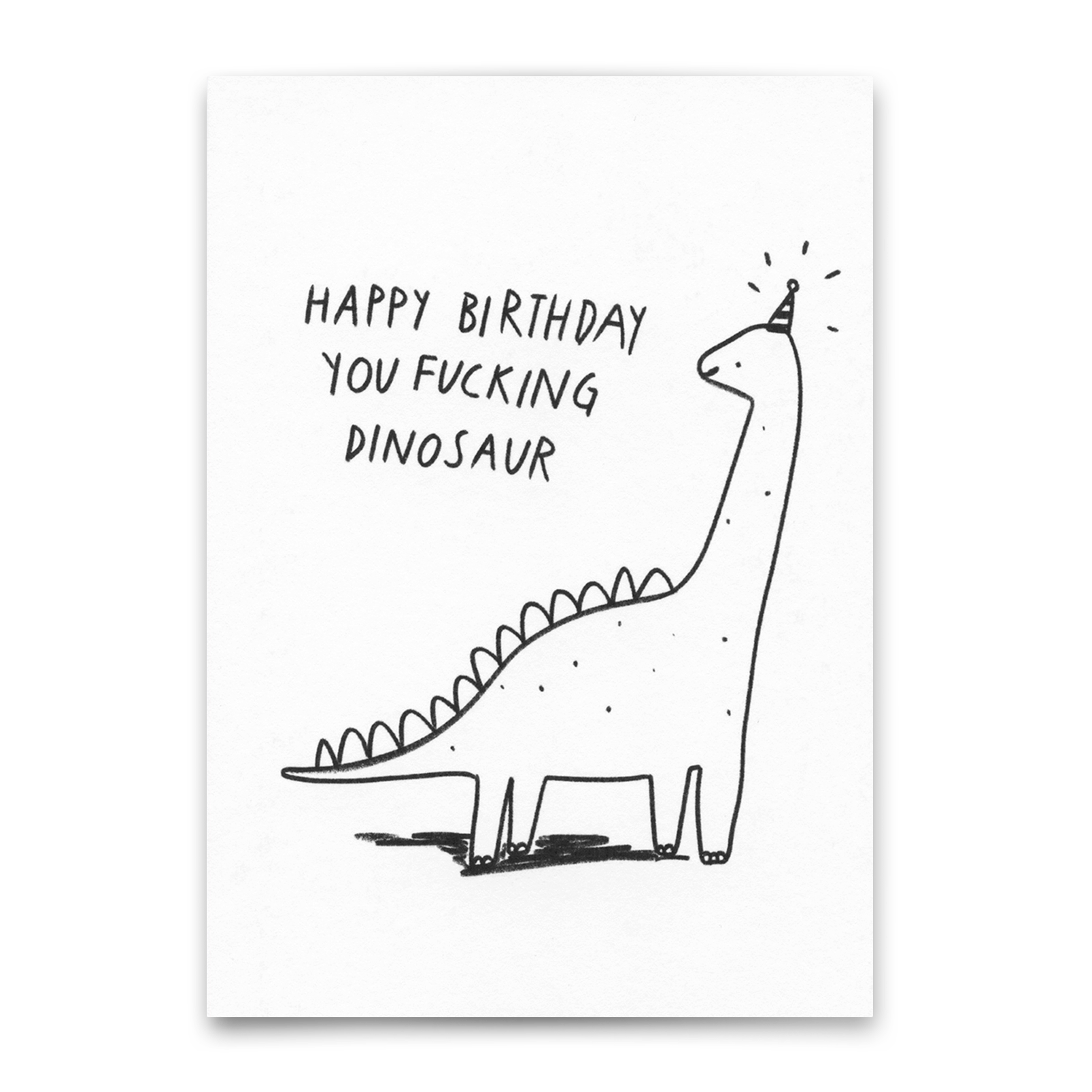Postkarte "Fucking dinosaur" | Lustige Karte zum Geburtstag