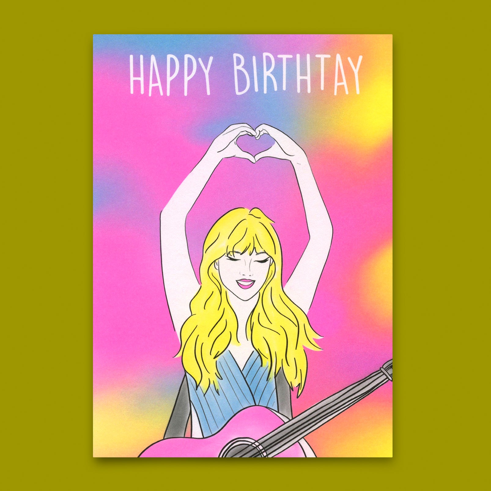 Postkarte "Happy Birth-Tay" | Ausgefallene Karte zum Geburtstag
