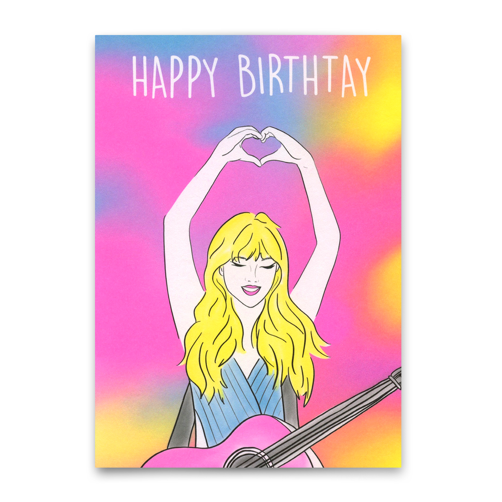 Postkarte "Happy Birth-Tay" | Ausgefallene Karte zum Geburtstag