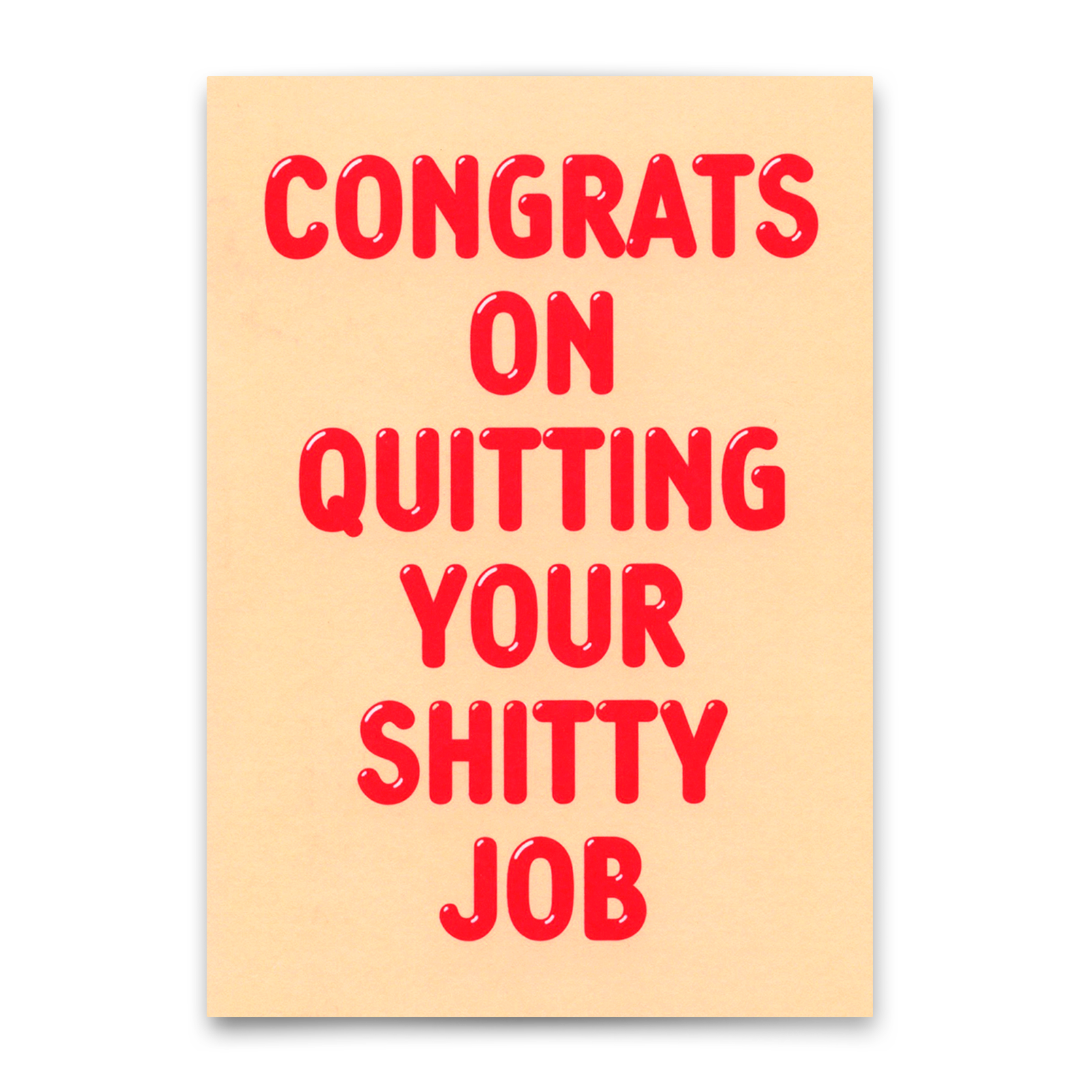 Postkarte "Congrats on quitting" | Lustige Karte mit Spruch