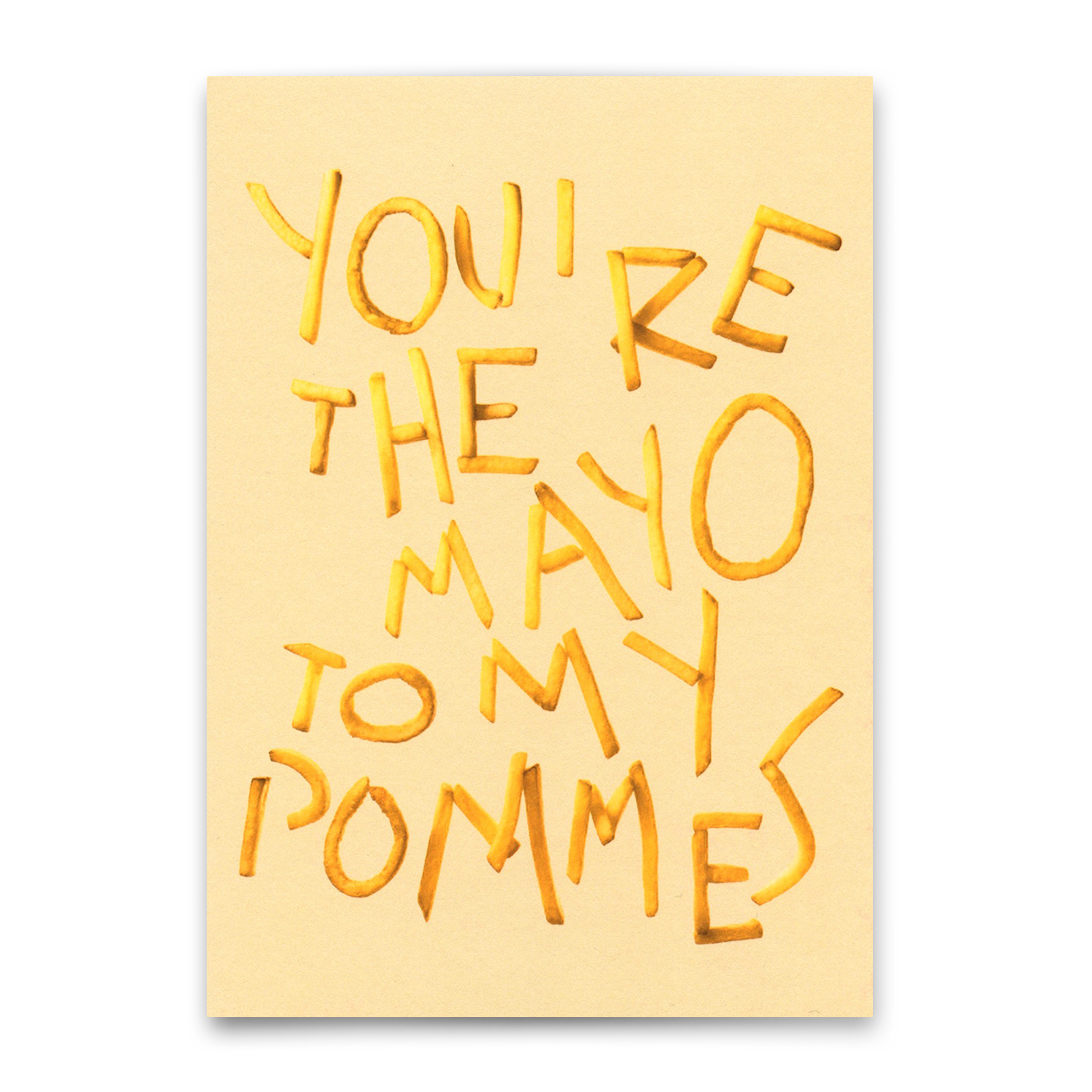 Postkarte "Mayo to my Pommes" | Lustige Karte für Verliebte