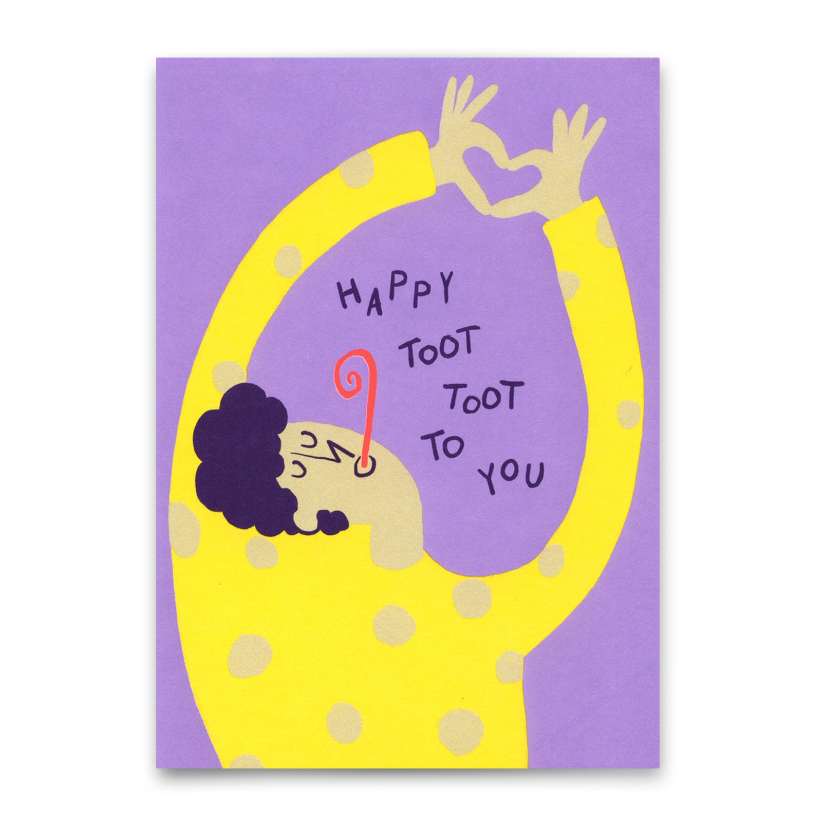 Postkarte "Toot Toot" | Lustige Karte zum Geburtstag