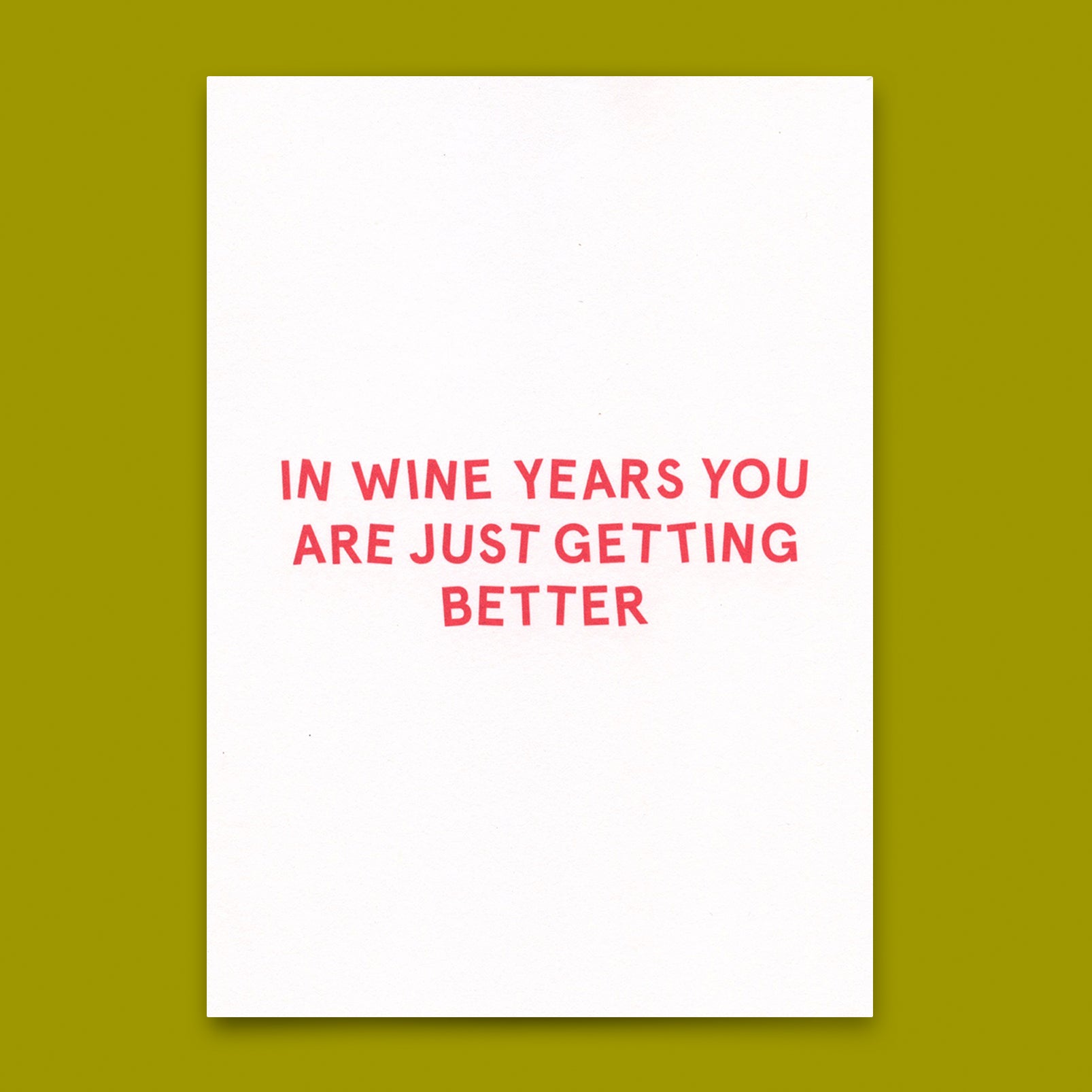 Postkarte "In wine years..." | Lustige Karte zum Geburtstag
