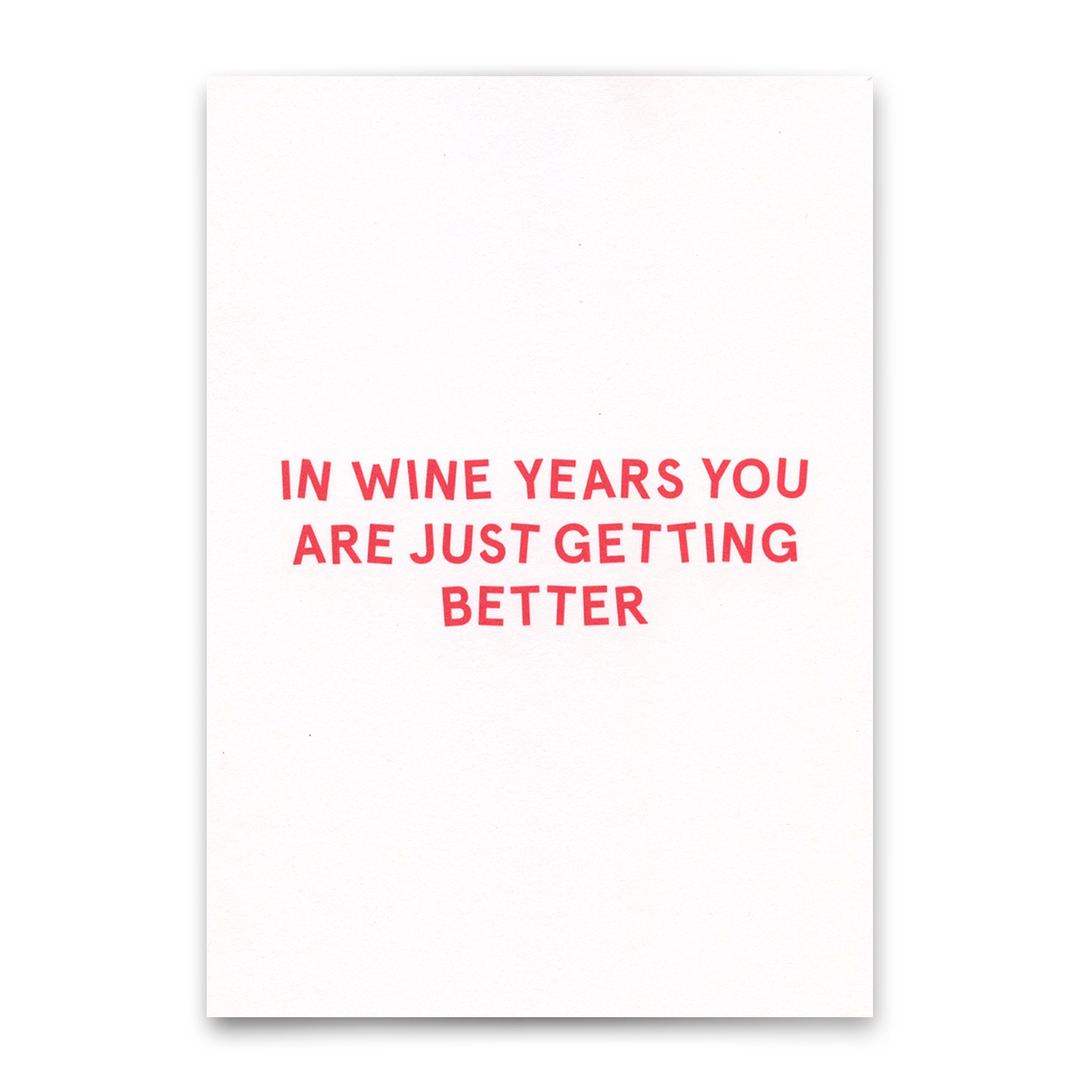 Postkarte "In wine years..." | Lustige Karte zum Geburtstag