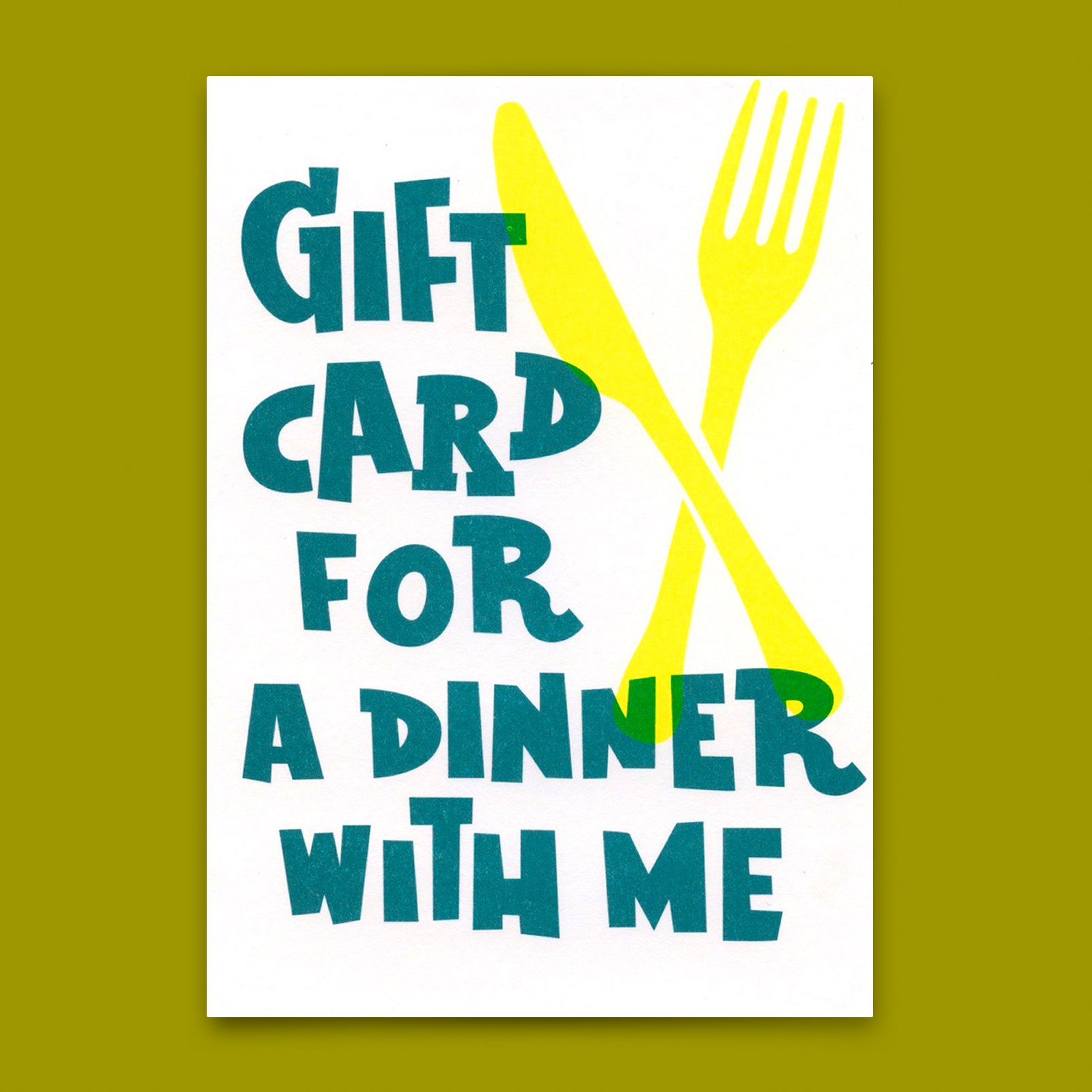 Postkarte "Dinner" | Schöne Gutschein-Karte mit Spruch für jeden Anlass