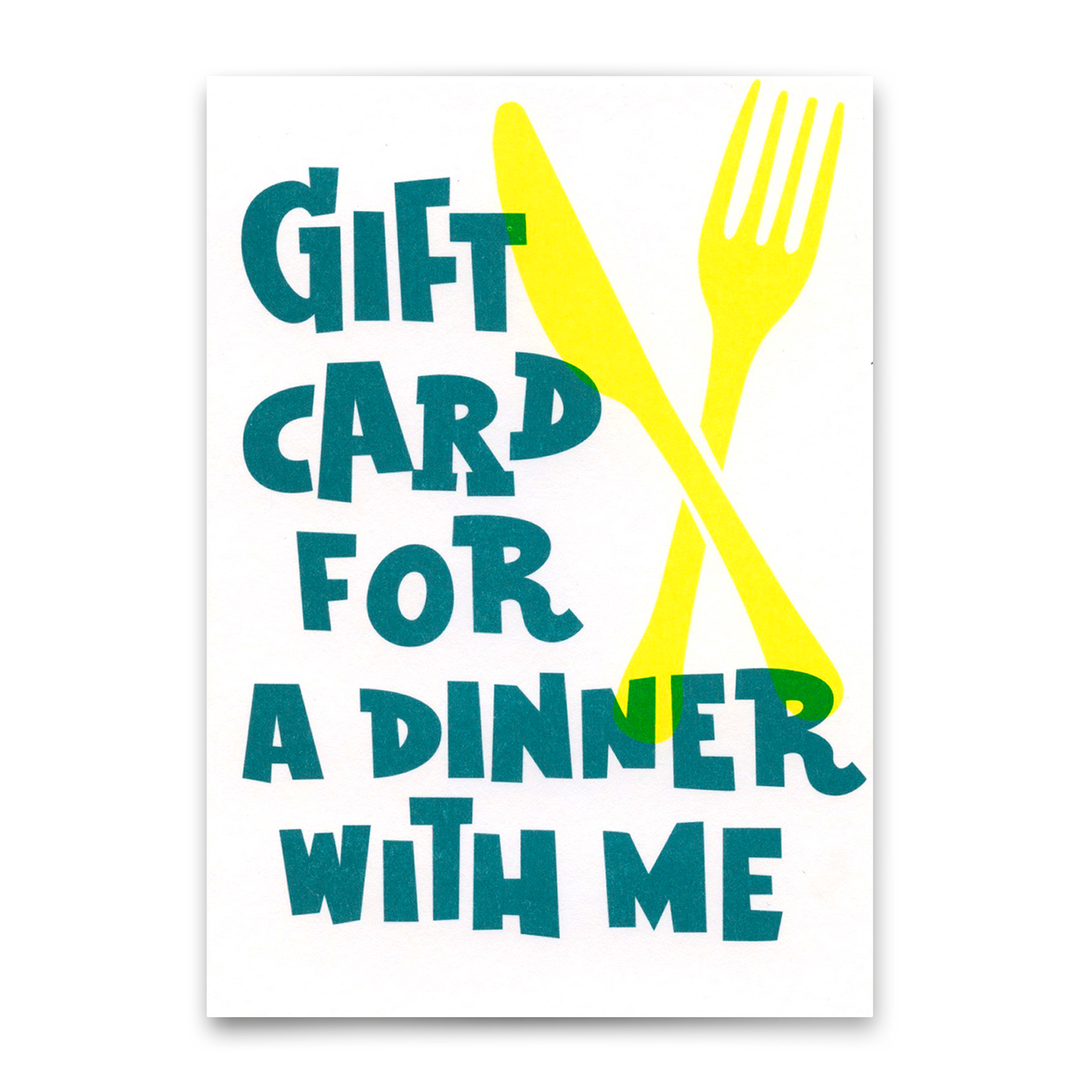 Postkarte "Dinner" | Schöne Gutschein-Karte mit Spruch für jeden Anlass