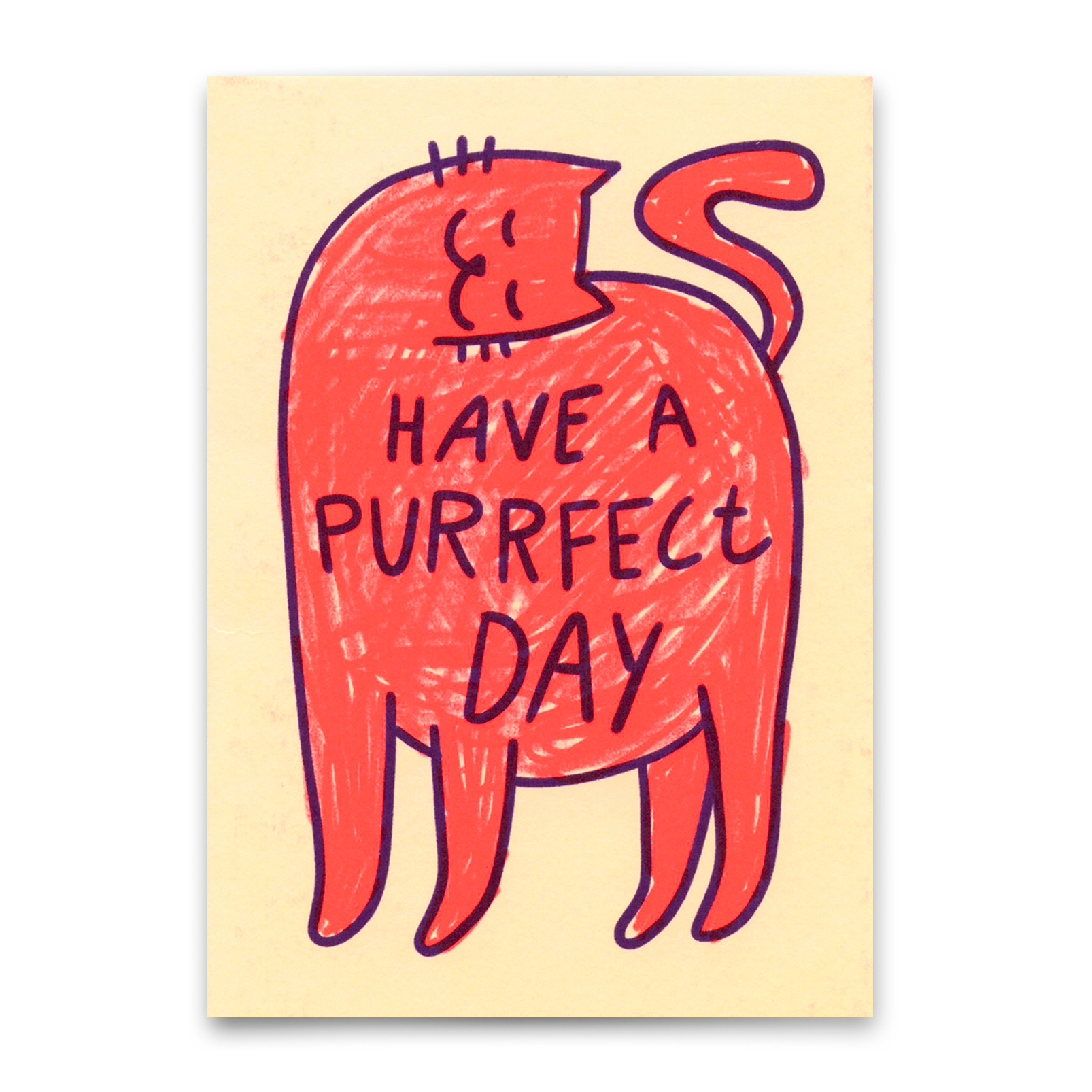 Postkarte "Have a purrfect day" | Lustige Karte mit Katzenmotiv