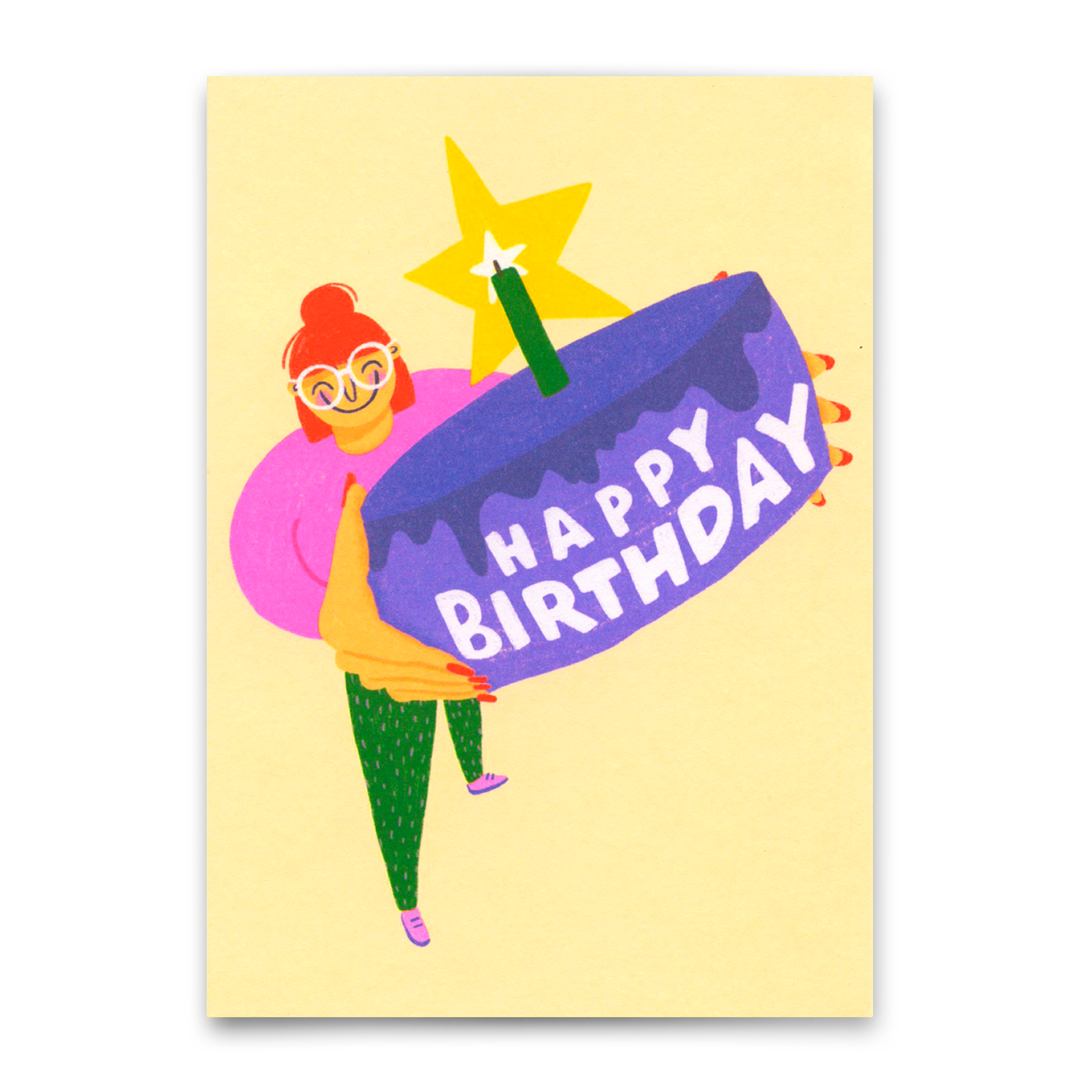 Postkarte "Happy Birthday Cake" | Schöne Karte  zum Geburtstag