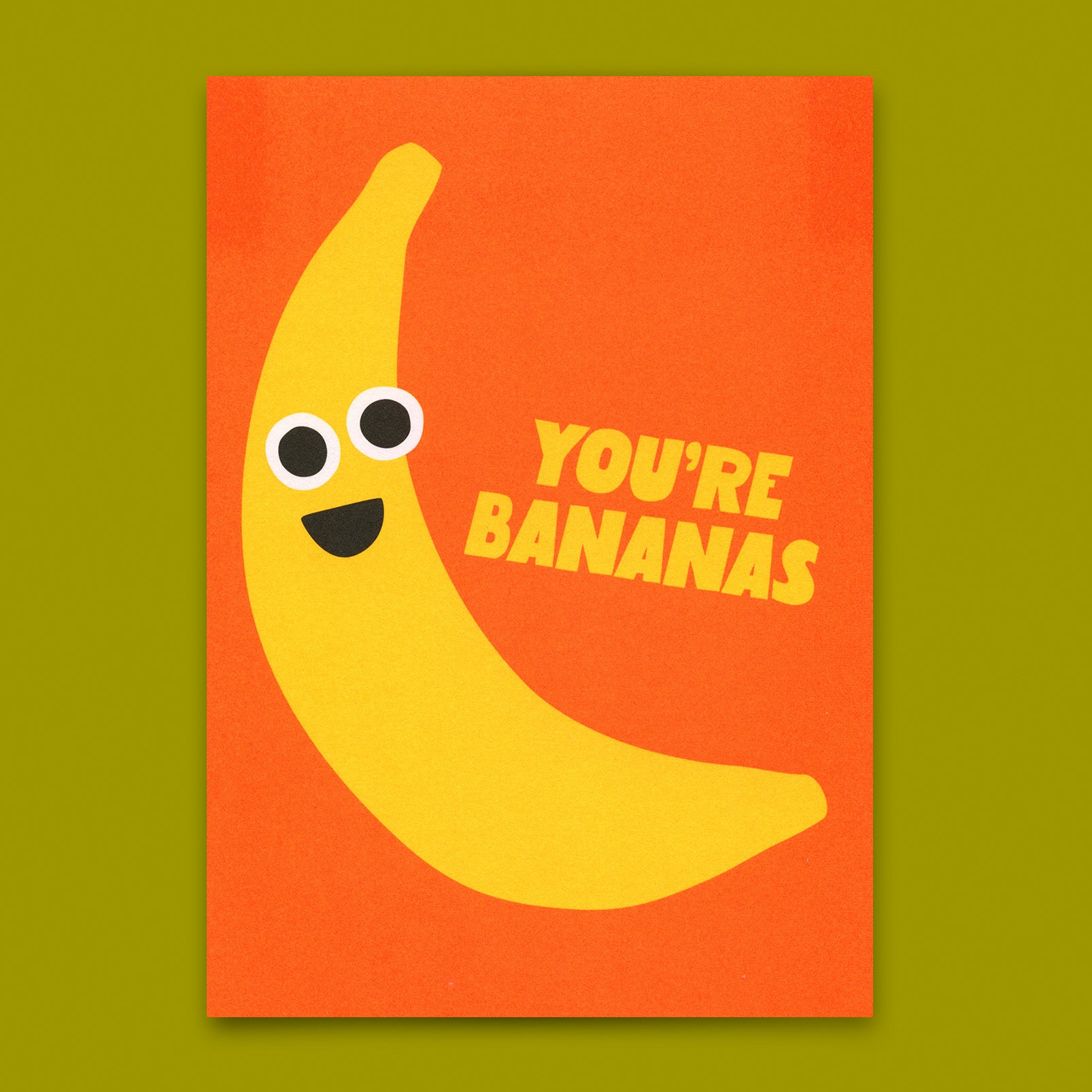 Postkarte "You're Bananas" | Lustige Karte mit Spruch