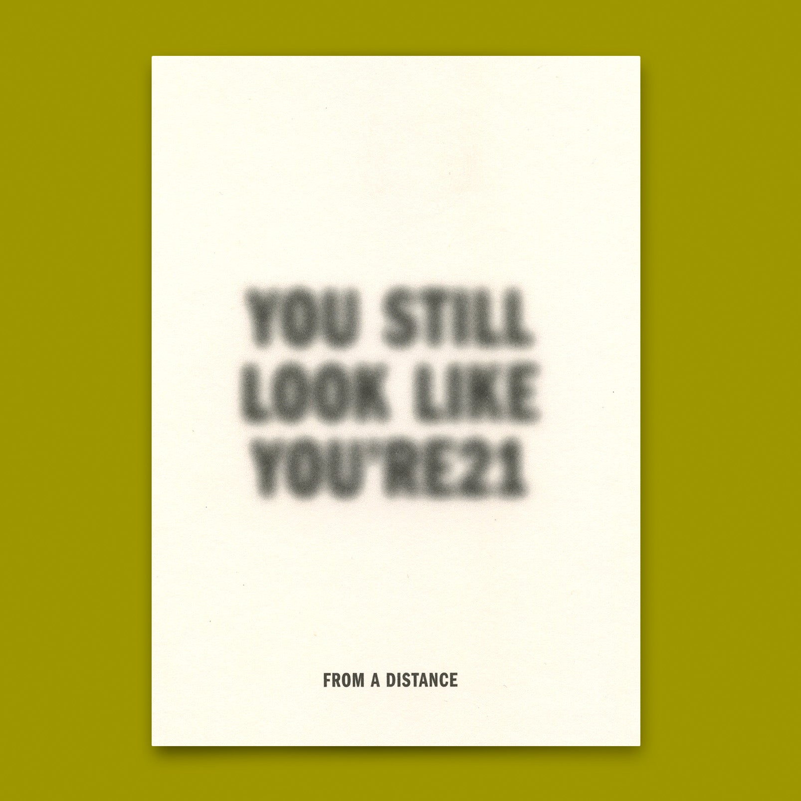 Postkarte "From a Distance Blurred" | Lustige Karte zum Geburtstag
