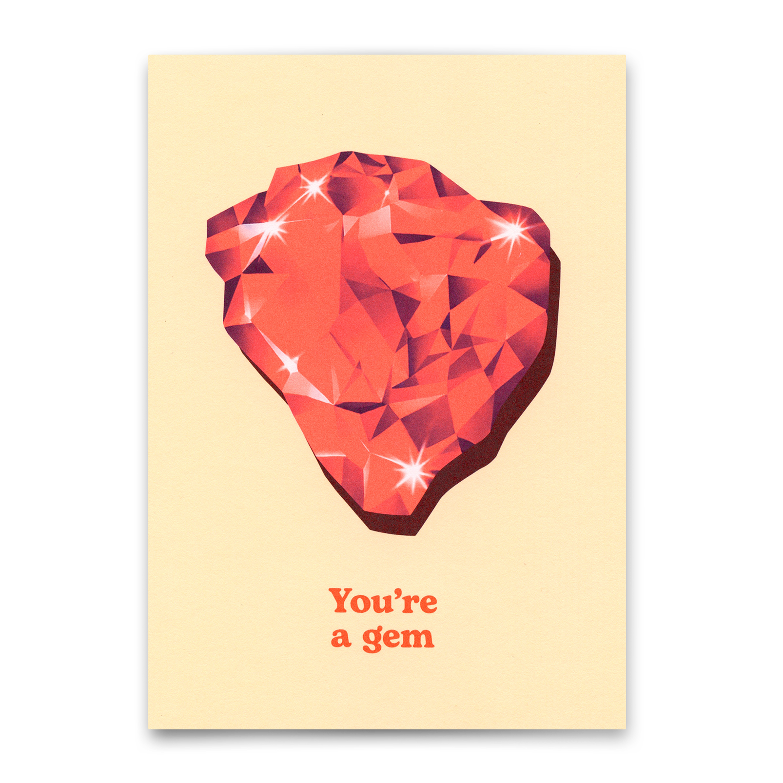 Postkarte "You're a gem" | Besondere Karte für Verliebte