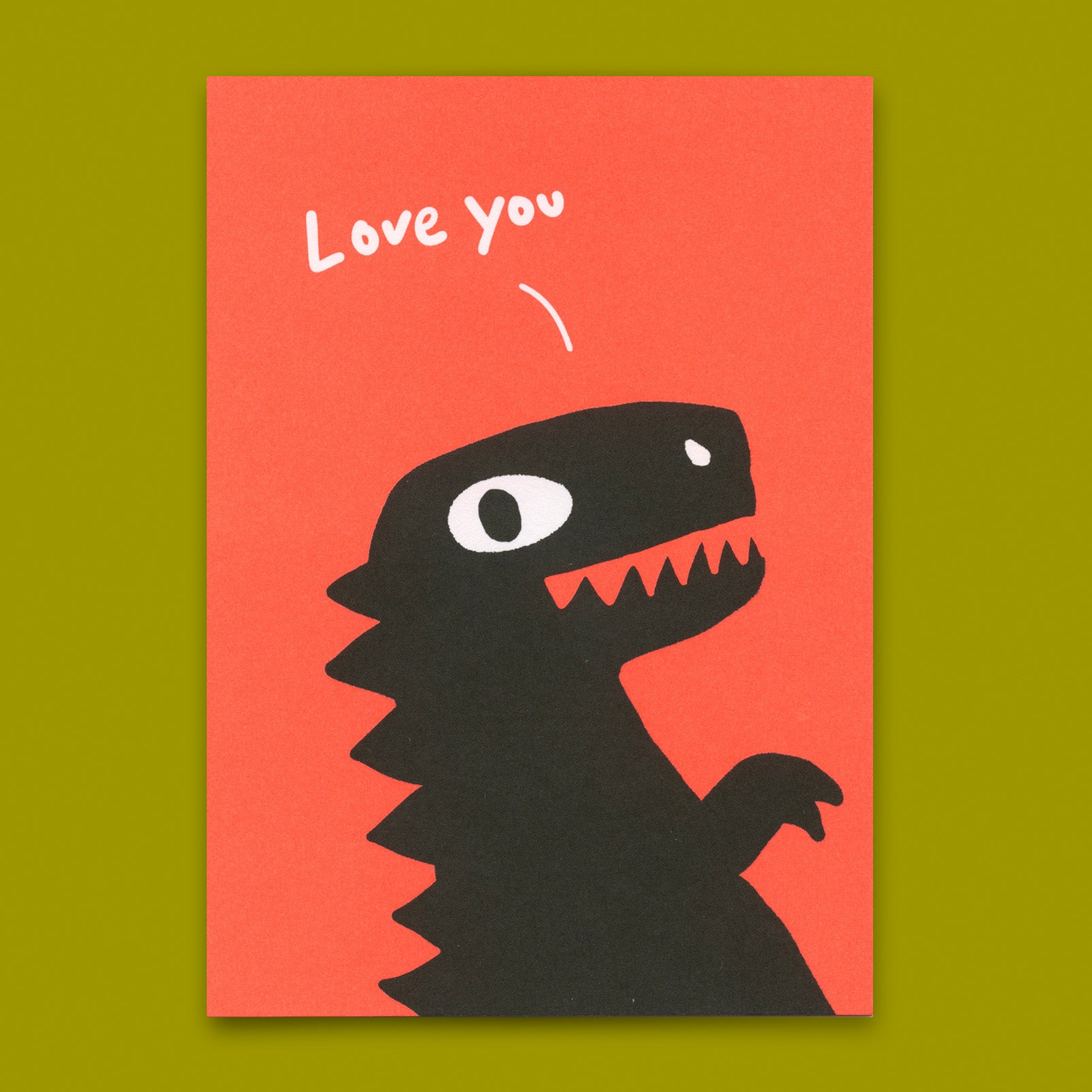 Postkarte "Love you Dinosaur" | Lustige Karte für Verliebte