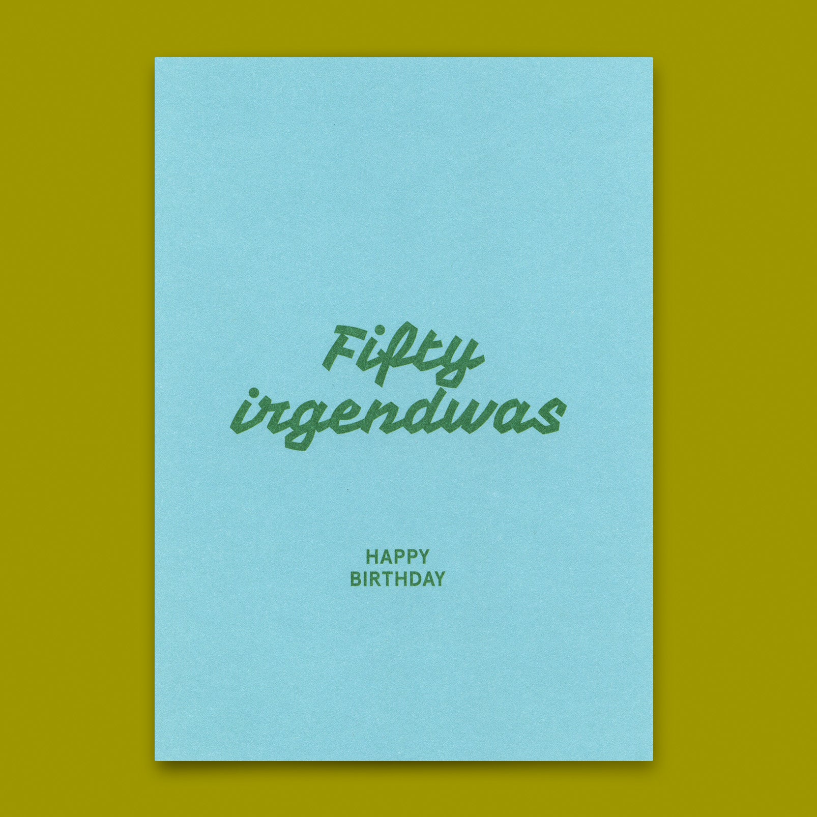 Postkarte "Fifty irgendwas"  | Lustige Karte zum Geburtstag