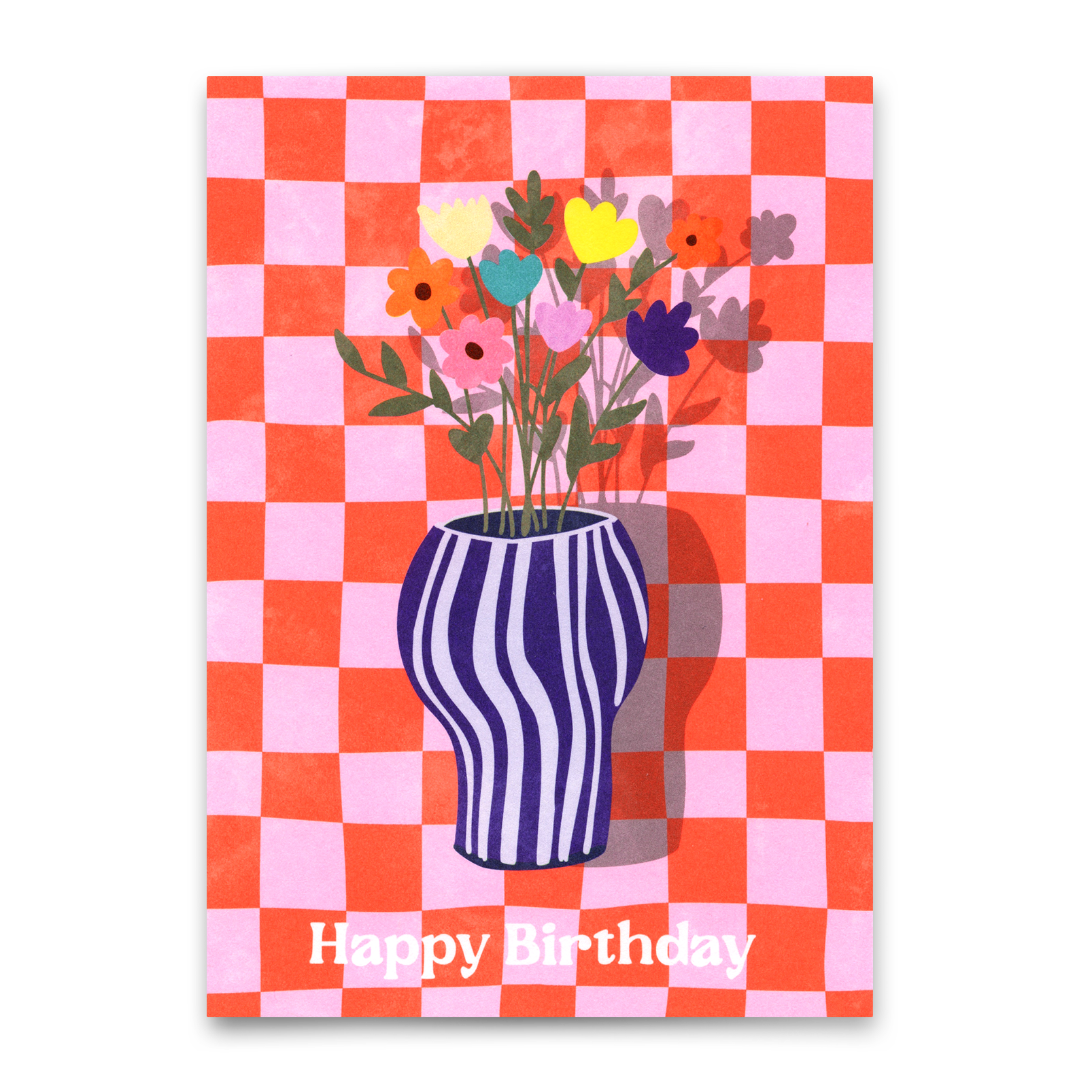 Postkarte "Happy Birthday  Vase" | Schöne Karte zum Geburtstag