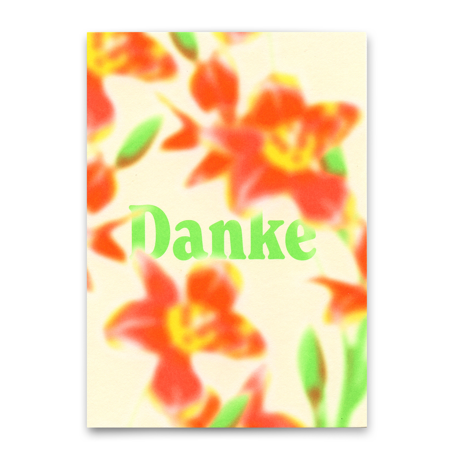 Postkarte "Danke Blurred Flower" | Besondere Karte zum Dankesagen