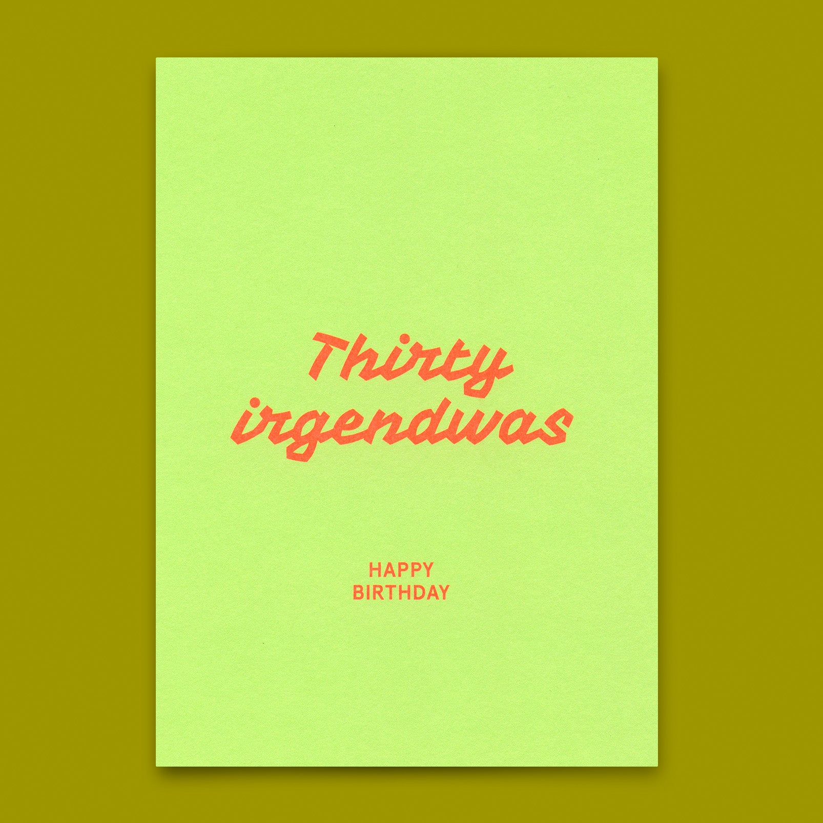 Postkarte "Thirty irgendwas"  | Lustige Karte zum Geburtstag