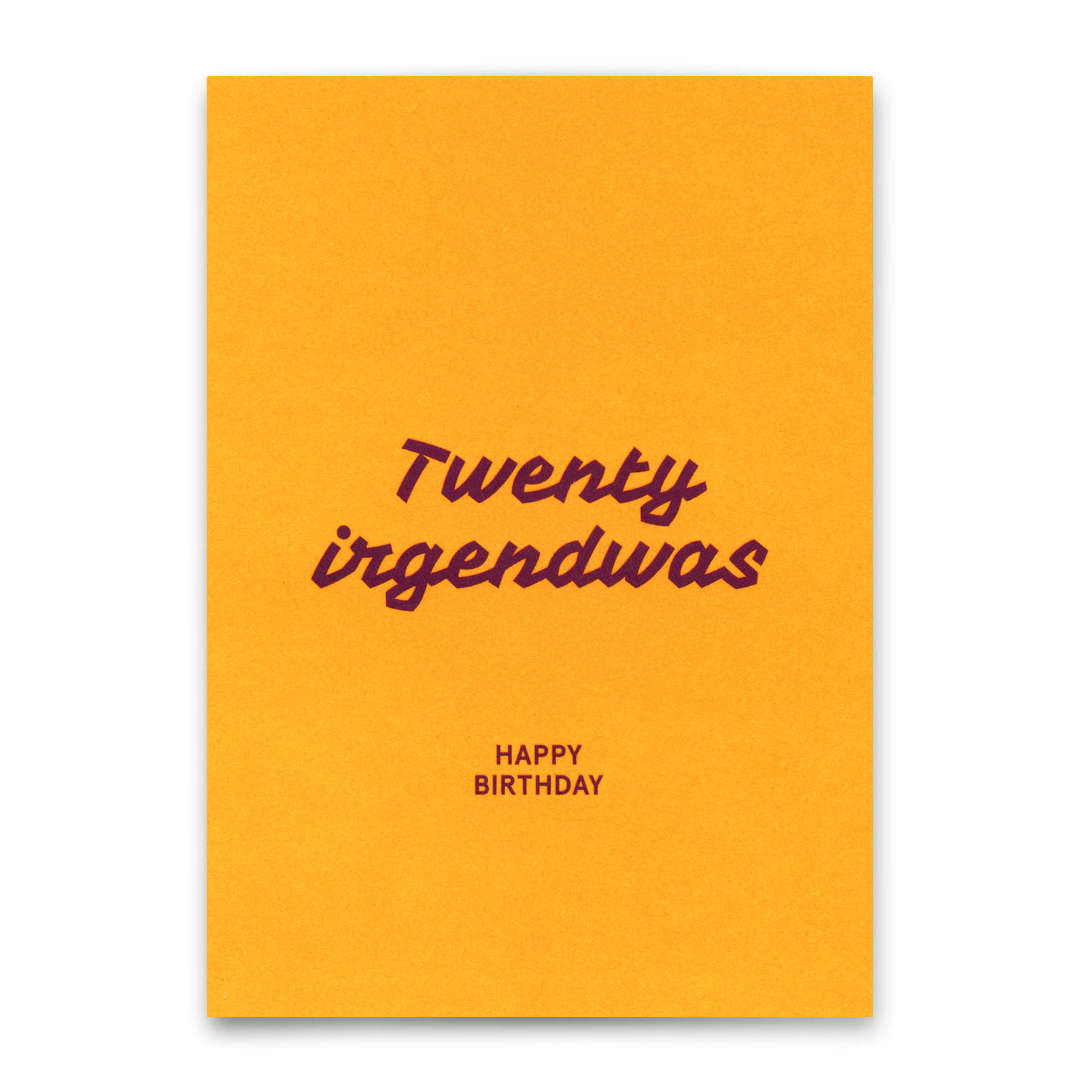Postkarte "Twenty irgendwas"  | Lustige Karte zum Geburtstag