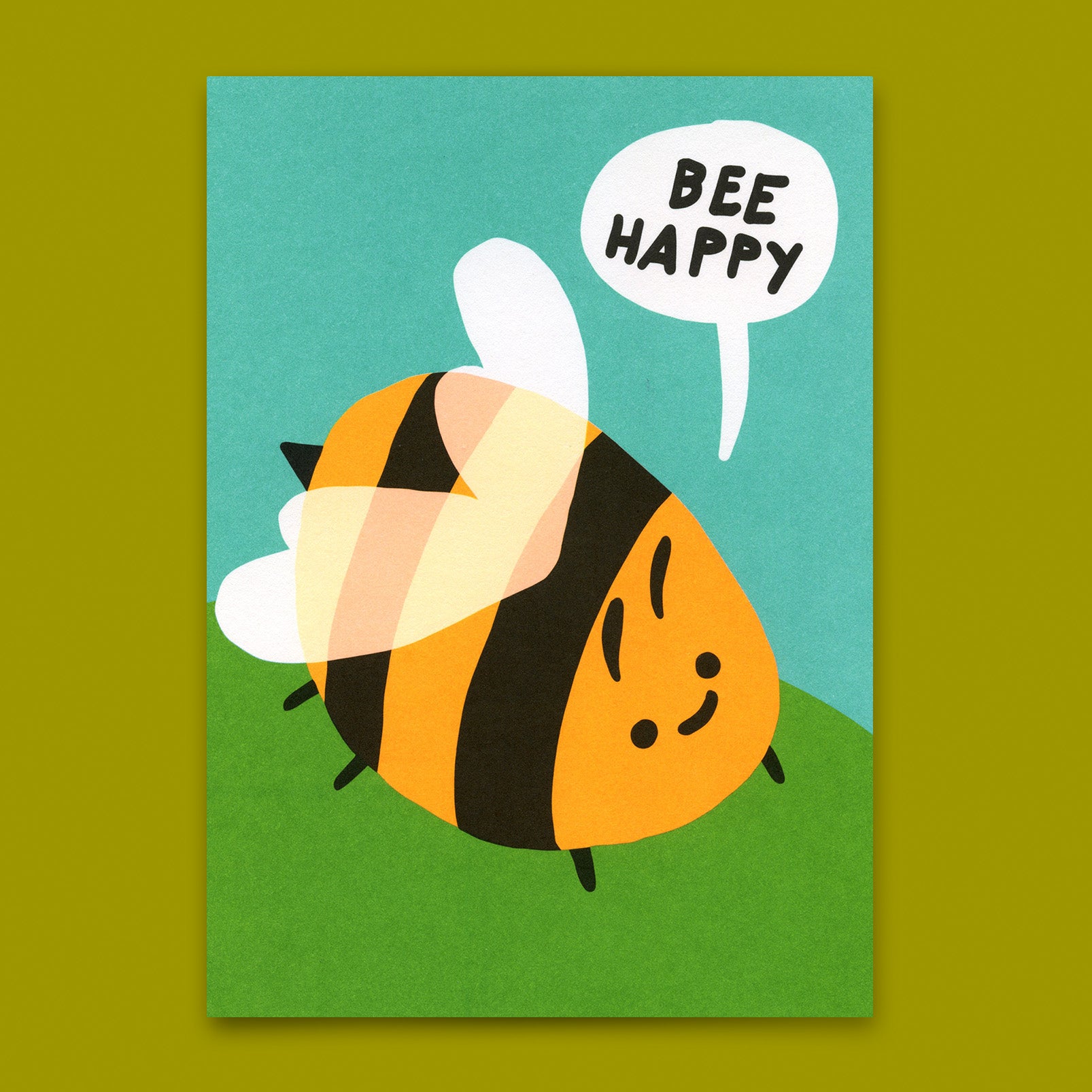 Postkarte "Be Happy" | Schöne Karte für jeden Anlass