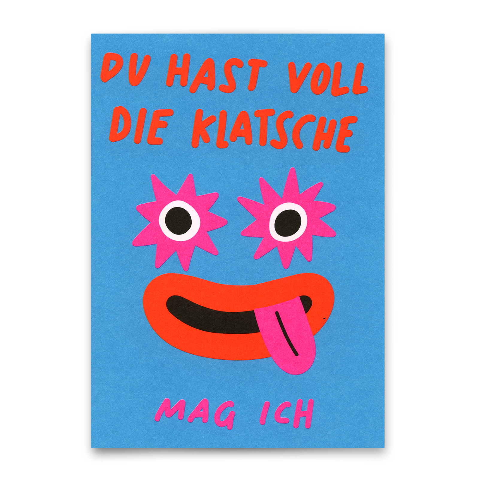 Postkarte "Voll die Klatsche" | Lustige Karte für Verliebte