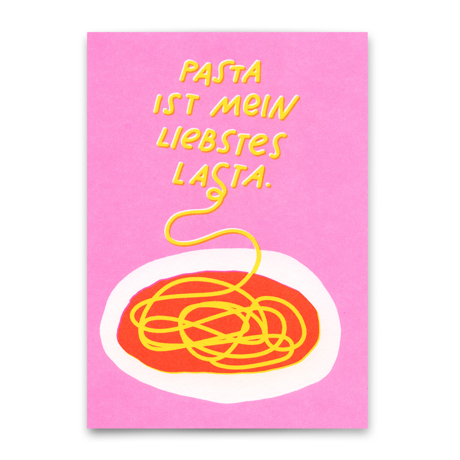 Postkarte "Lasta-Pasta" | Lustige Karte mit Spruch
