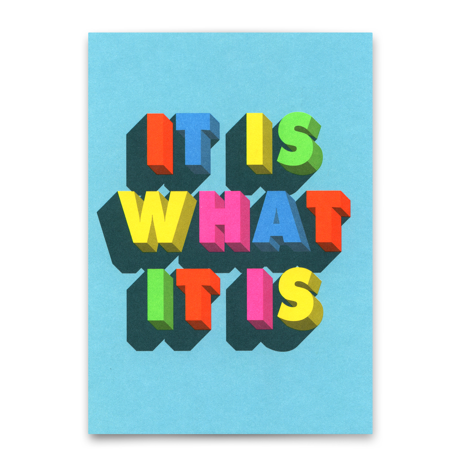 Postkarte "It is what it is" | Lustige Karte mit Spruch
