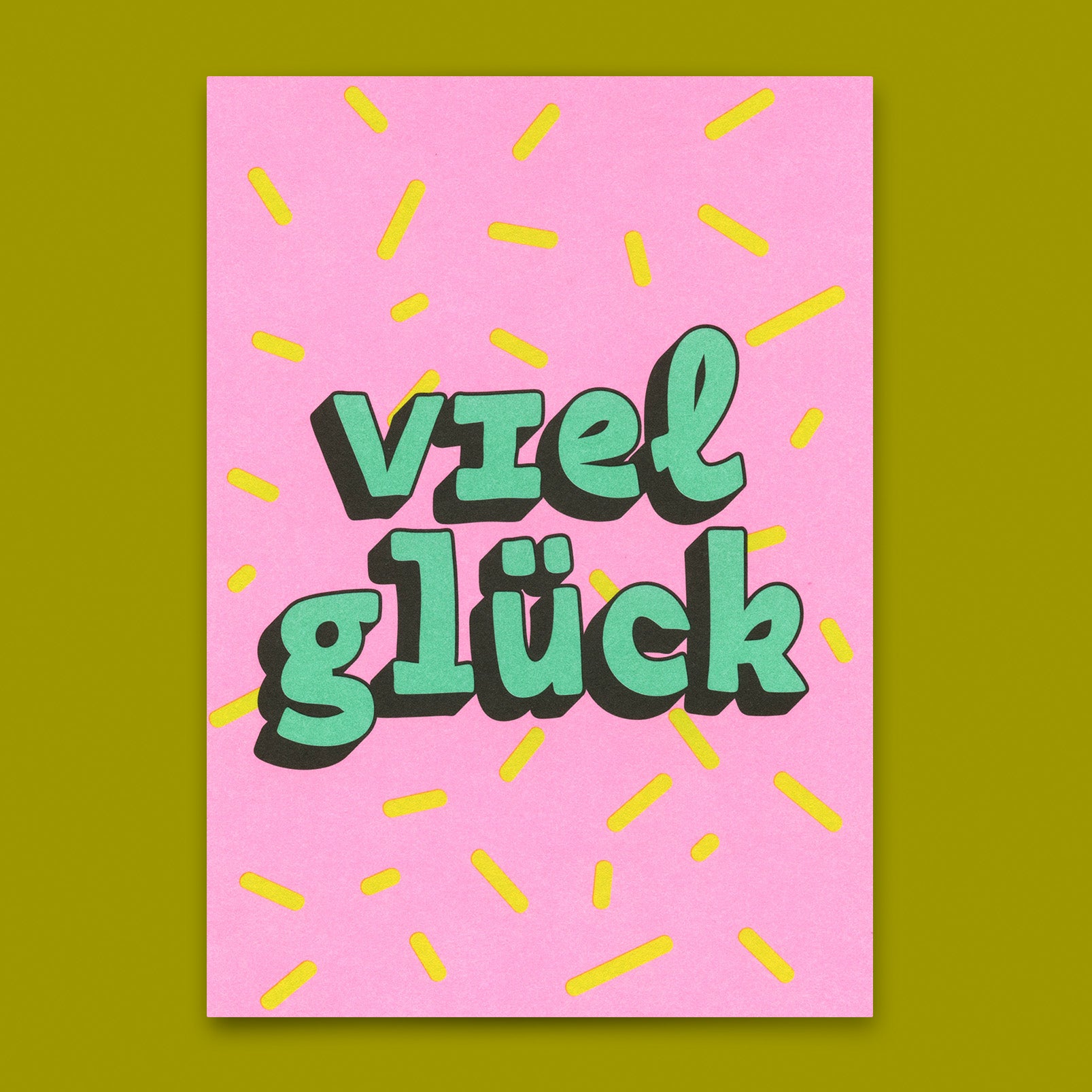 Postkarte "Viel Glück" | Besondere Karte zum Glückwünschen